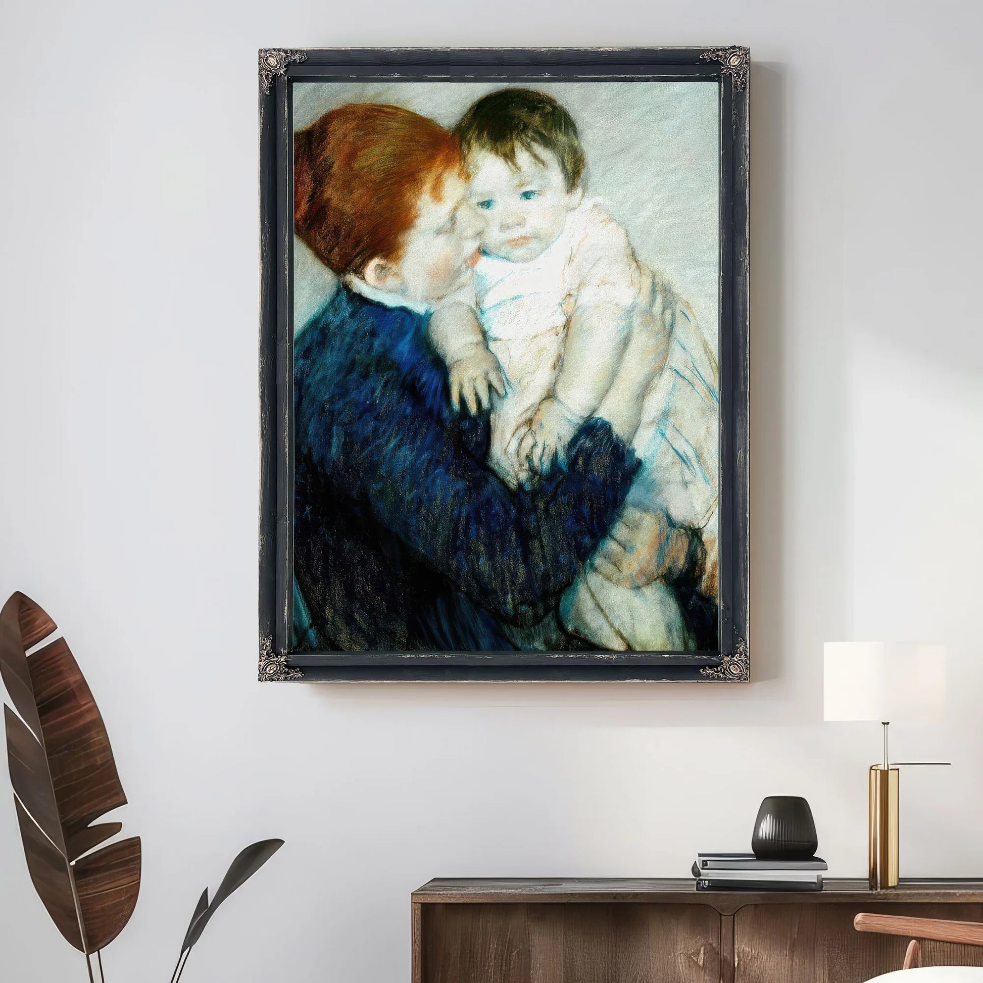 Agatha And Her Child By Mary Cassatt Fine Art Print