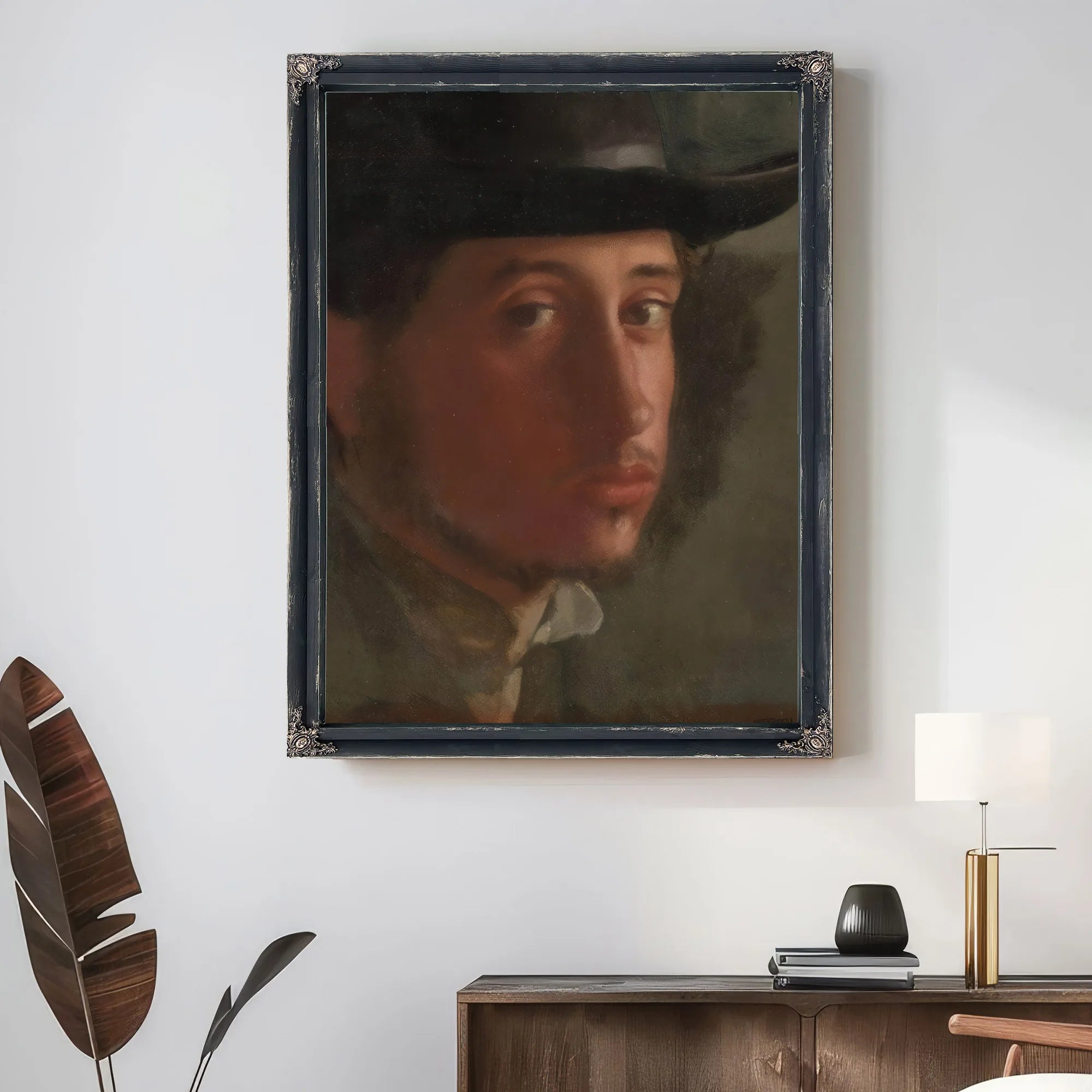 Self Portrait 1857 58 21X16 2Cm By Edgar Degas Fine Art Print