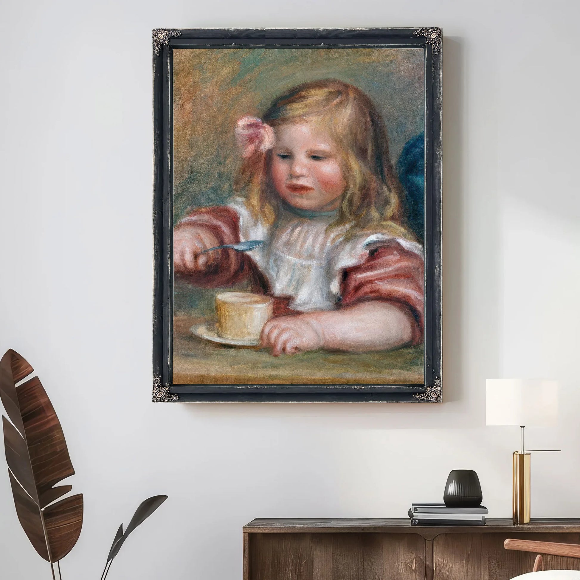Coco Eating His Soup By Pierre August Renoir Fine Art Print