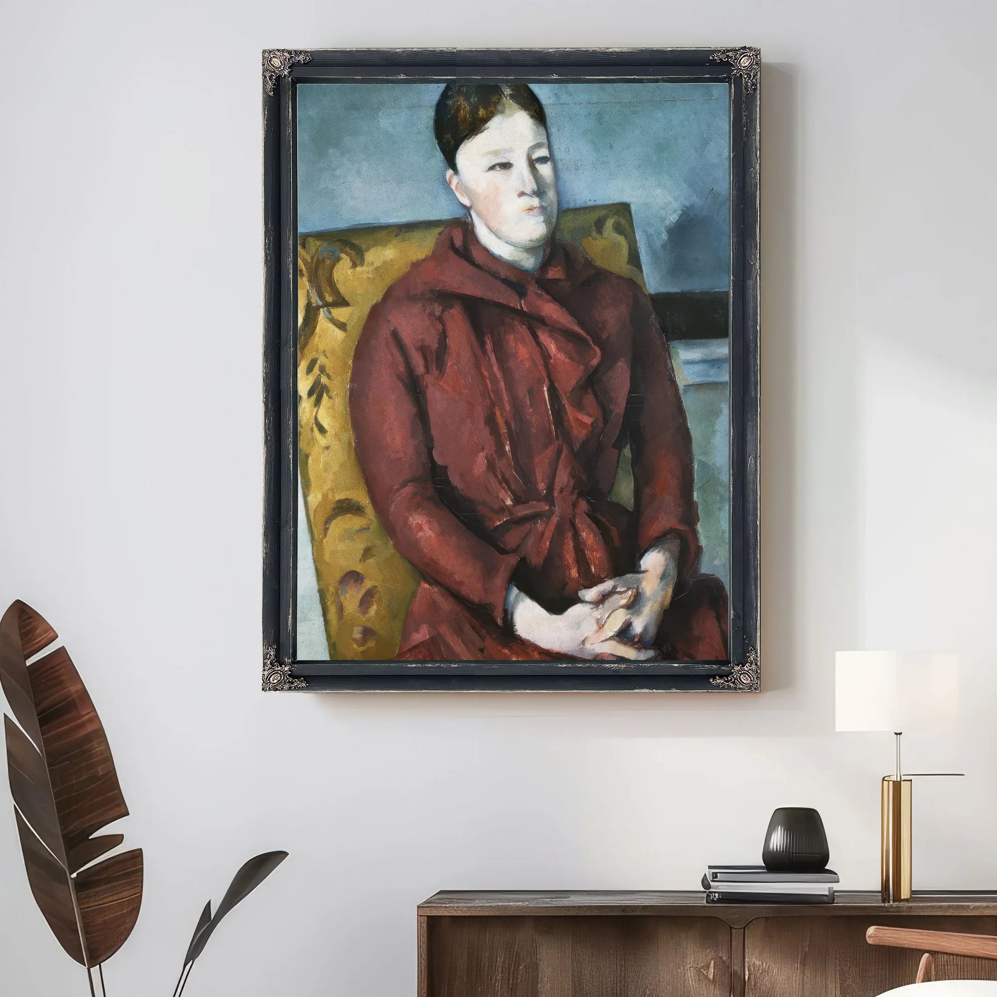 Madame Cezanne In A Yellow Armchair By Paul Cezanne Fine Art Print
