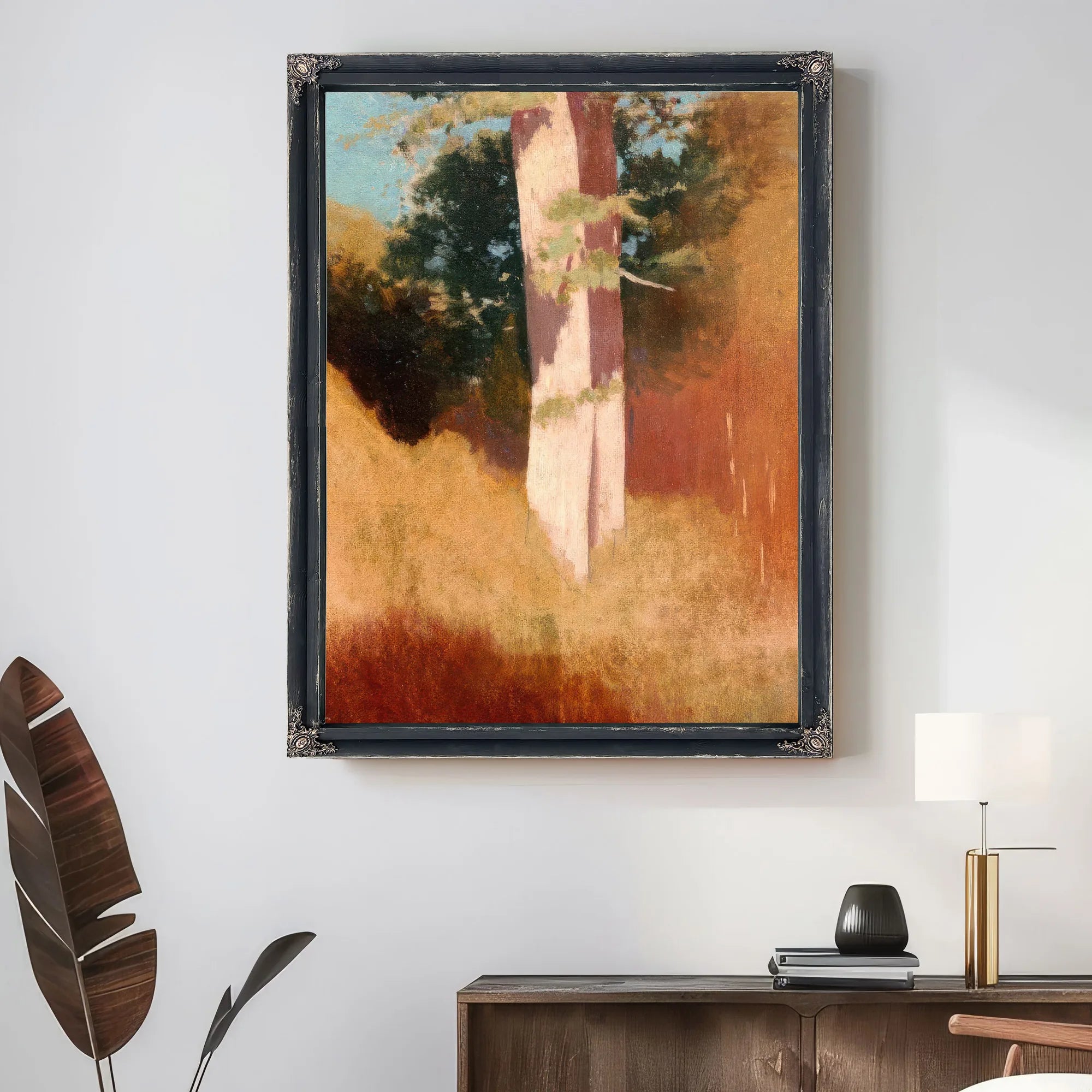 Trees In The Blue Sky By Odilon Redon Fine Art Print