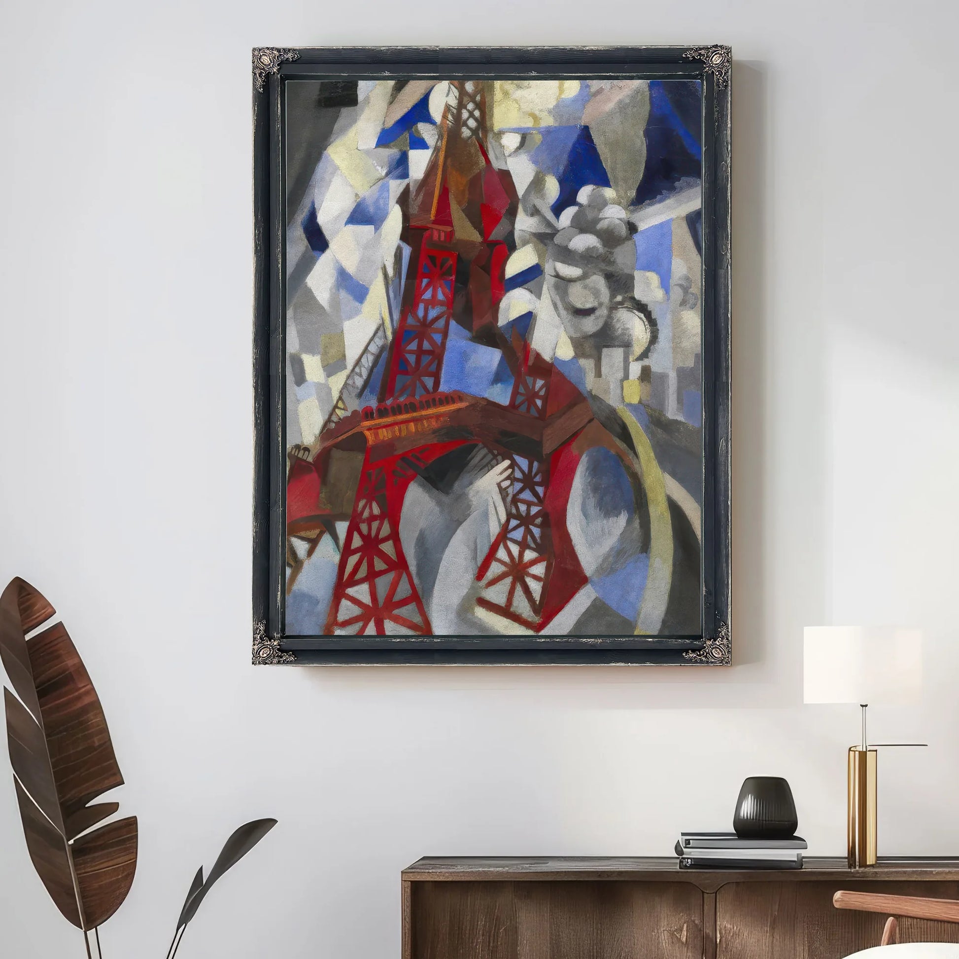 Red Eiffel Tower (La Tour Rouge) By Robert Delaunay Fine Art Print