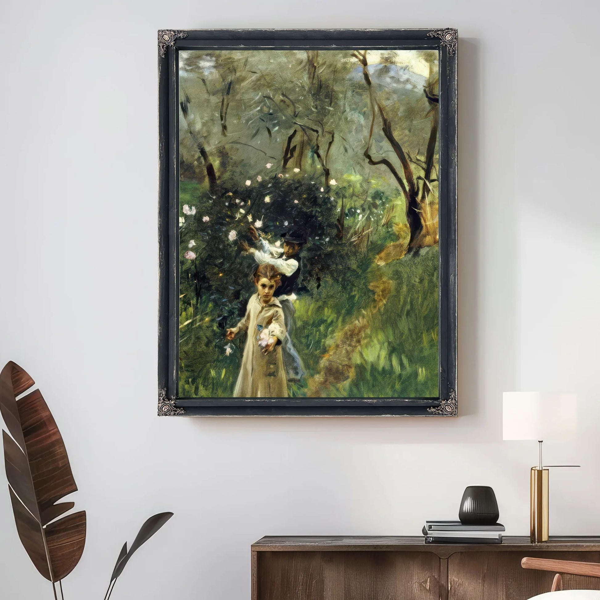 Gathering Flowers At Twilight By John Singer Sargent Fine Art Print