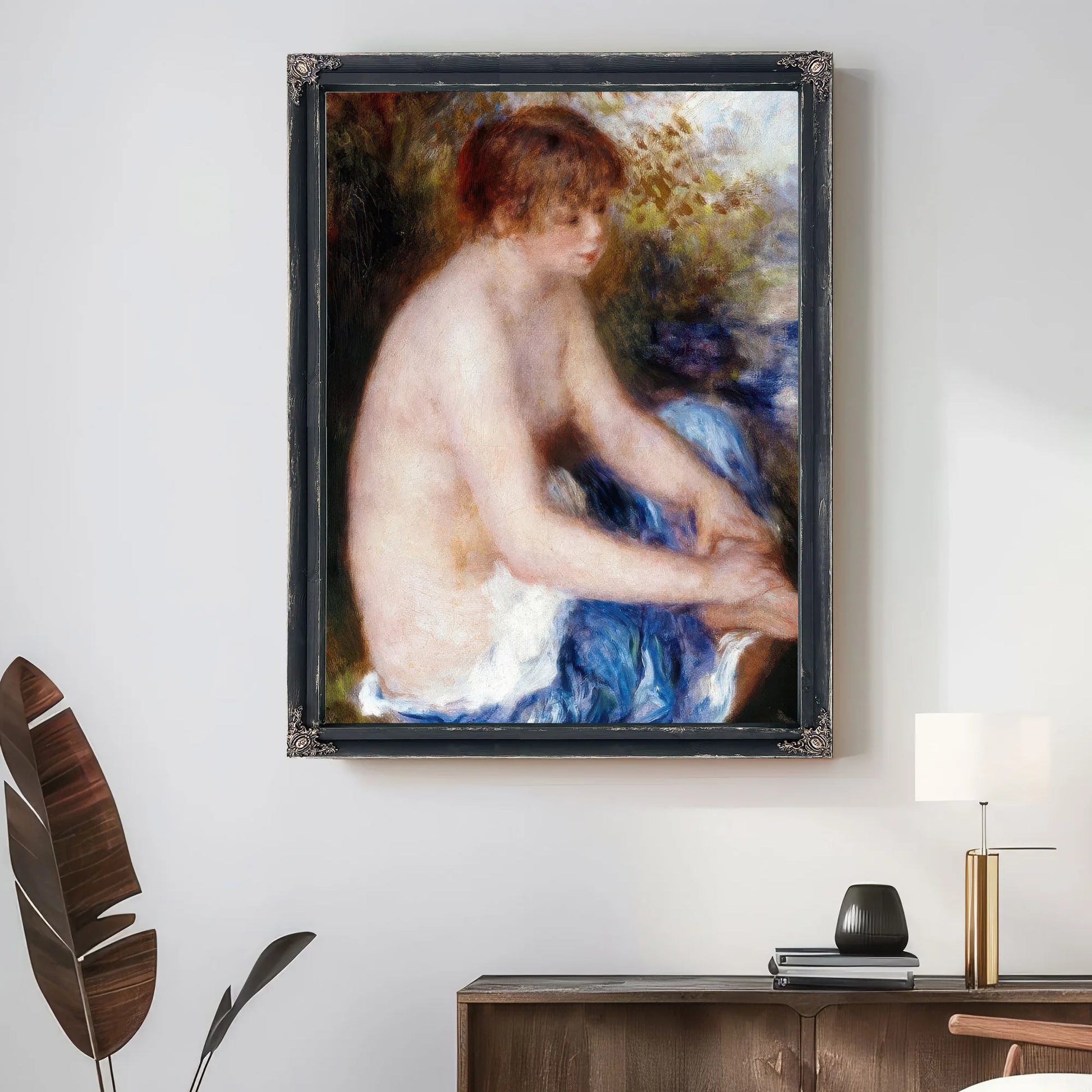 Little Blue Nude By Pierre August Renoir Fine Art Print