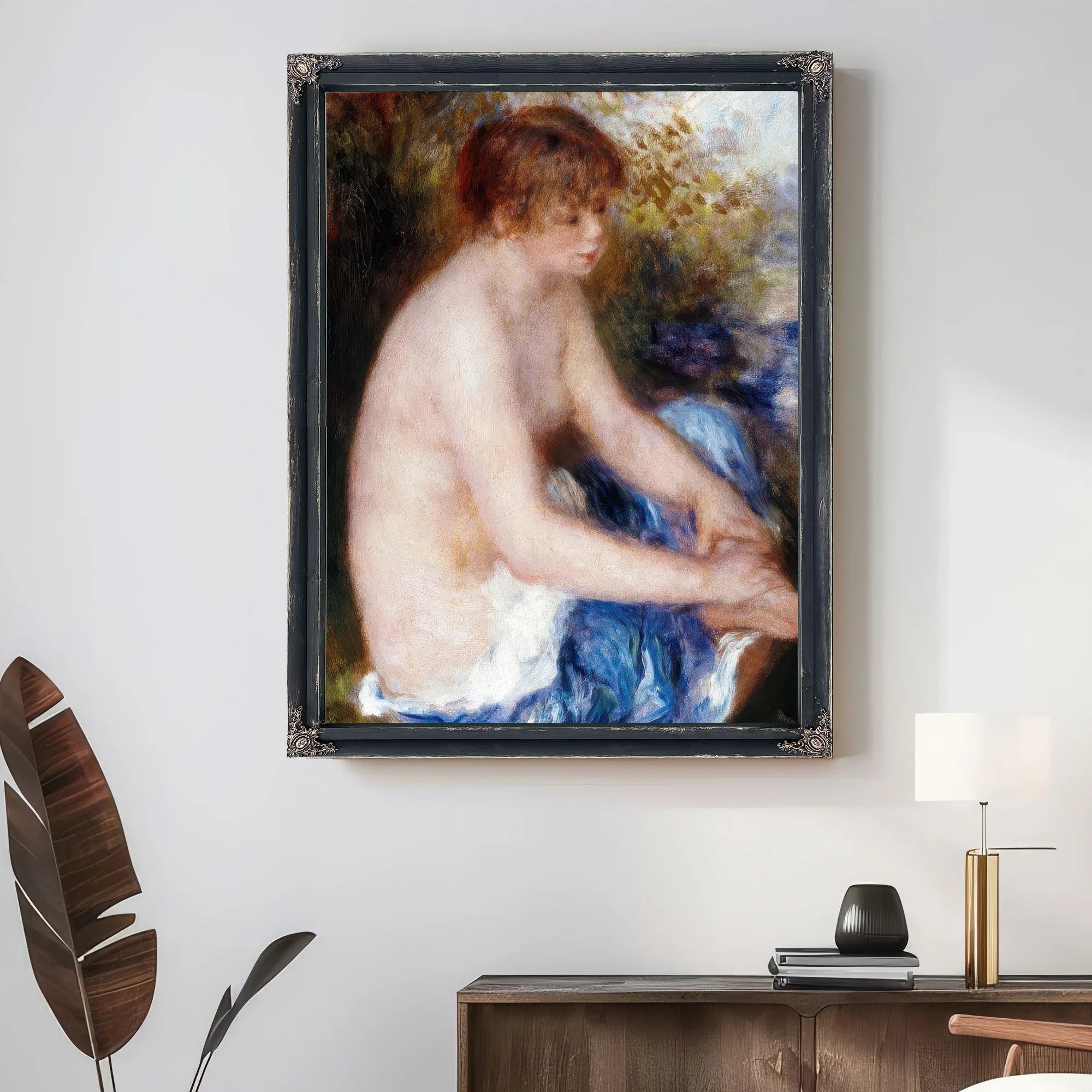 Little Blue Nude By Pierre August Renoir Fine Art Print
