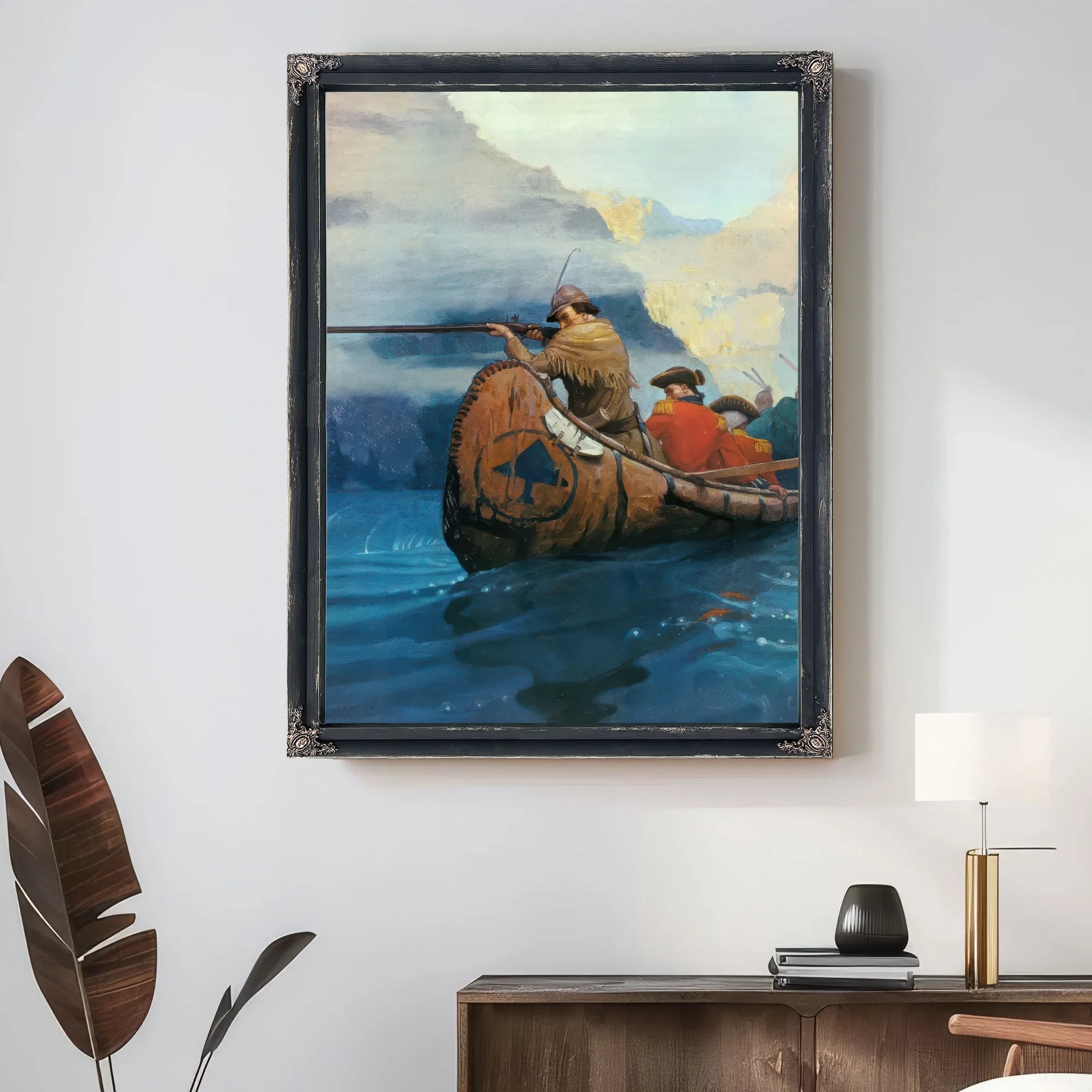 The Flight Across The Lake By NC Wyeth Fine Art Print