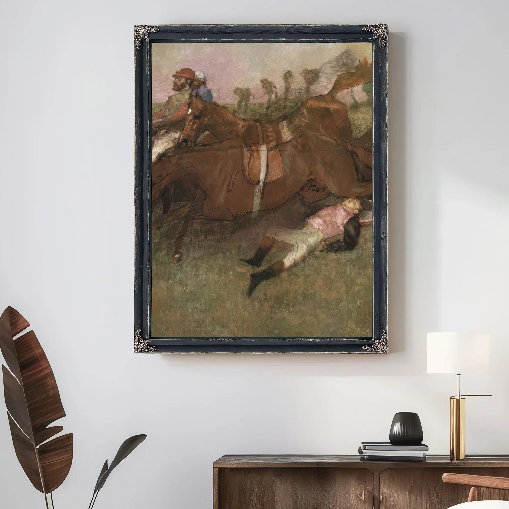 Scene From The Steeplechase The Fallen Jockey By Edgar Degas Fine Art Print