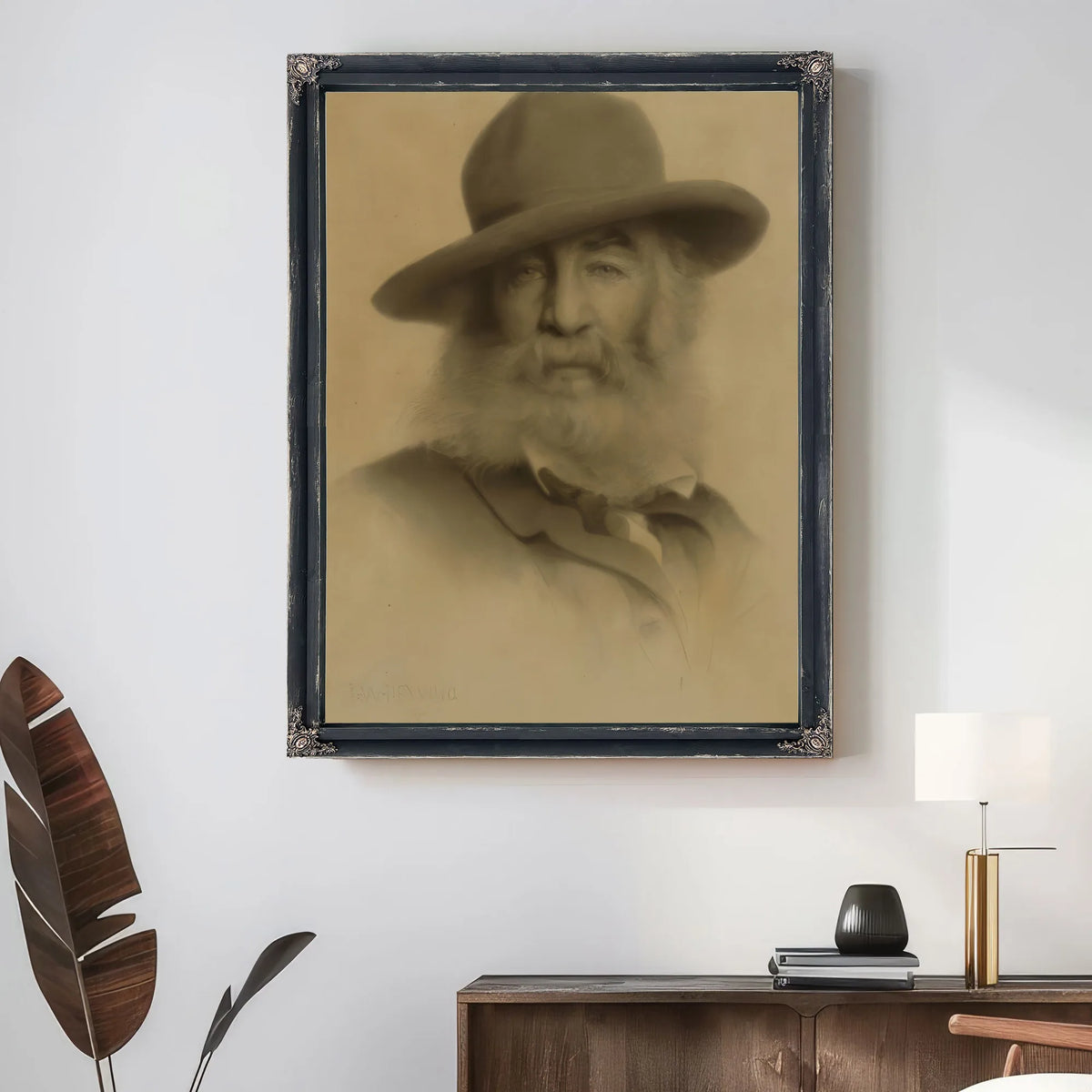 Walt Whitman By Thomas Wilmer Dewing Fine Art Print