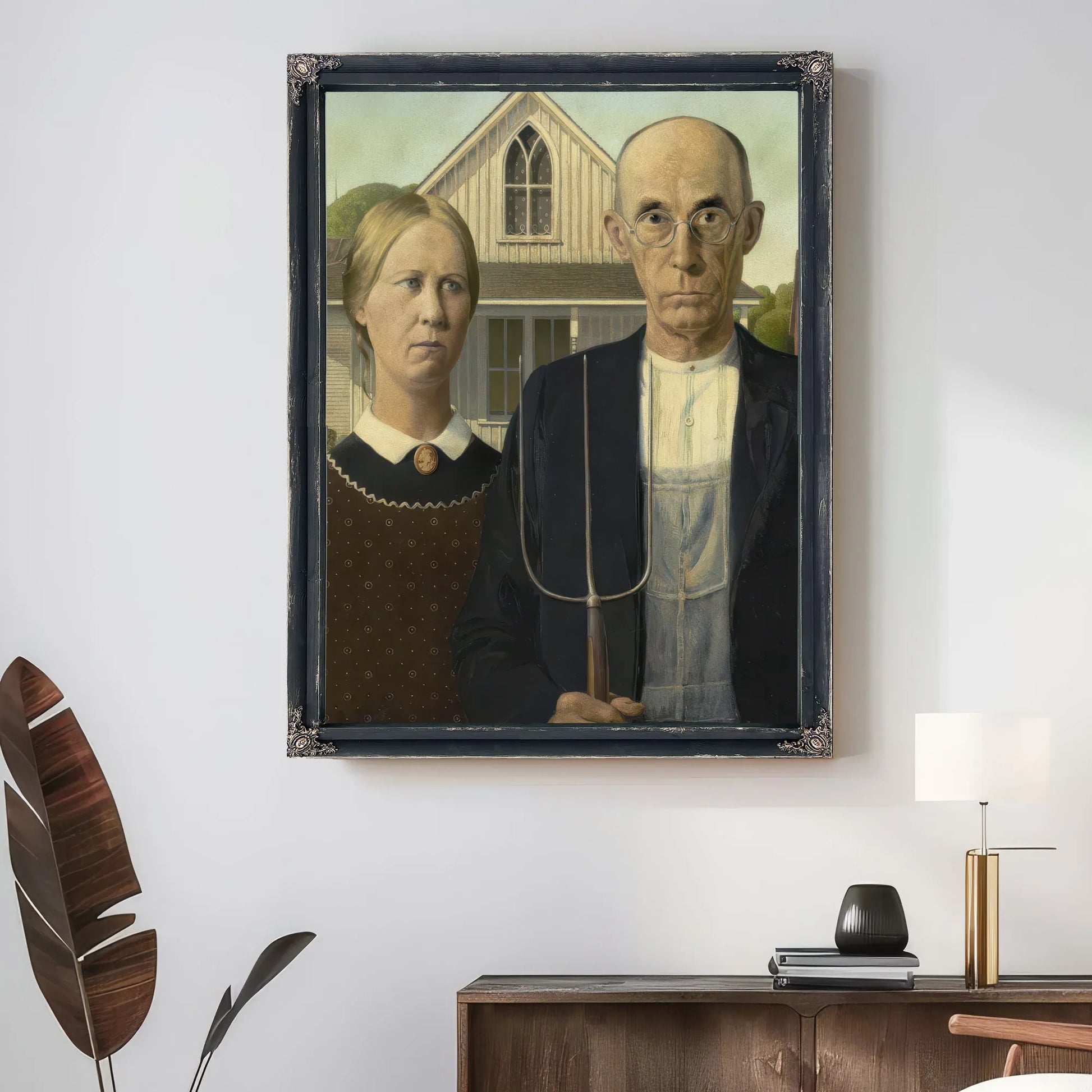 American Gothic By Grant Wood Fine Art Print