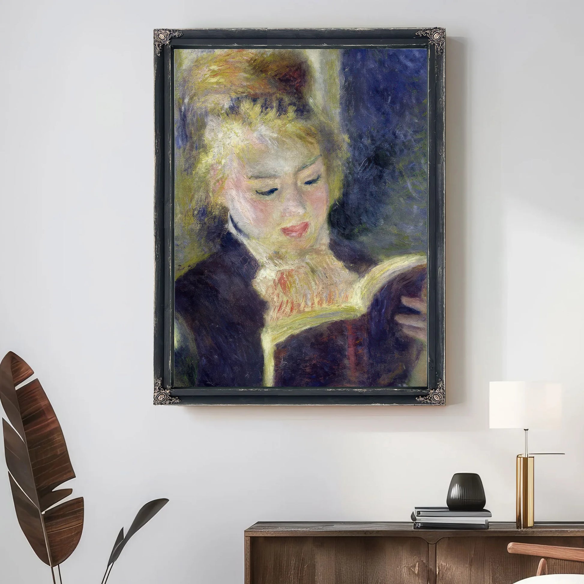 Girl Reading By Pierre Auguste Renoir Fine Art Print