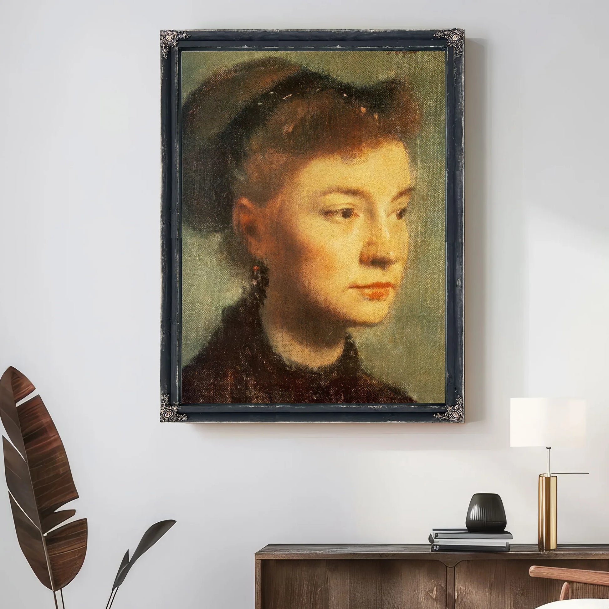 Head Of A Yound Woman 1867 By Edgar Degas Fine Art Print