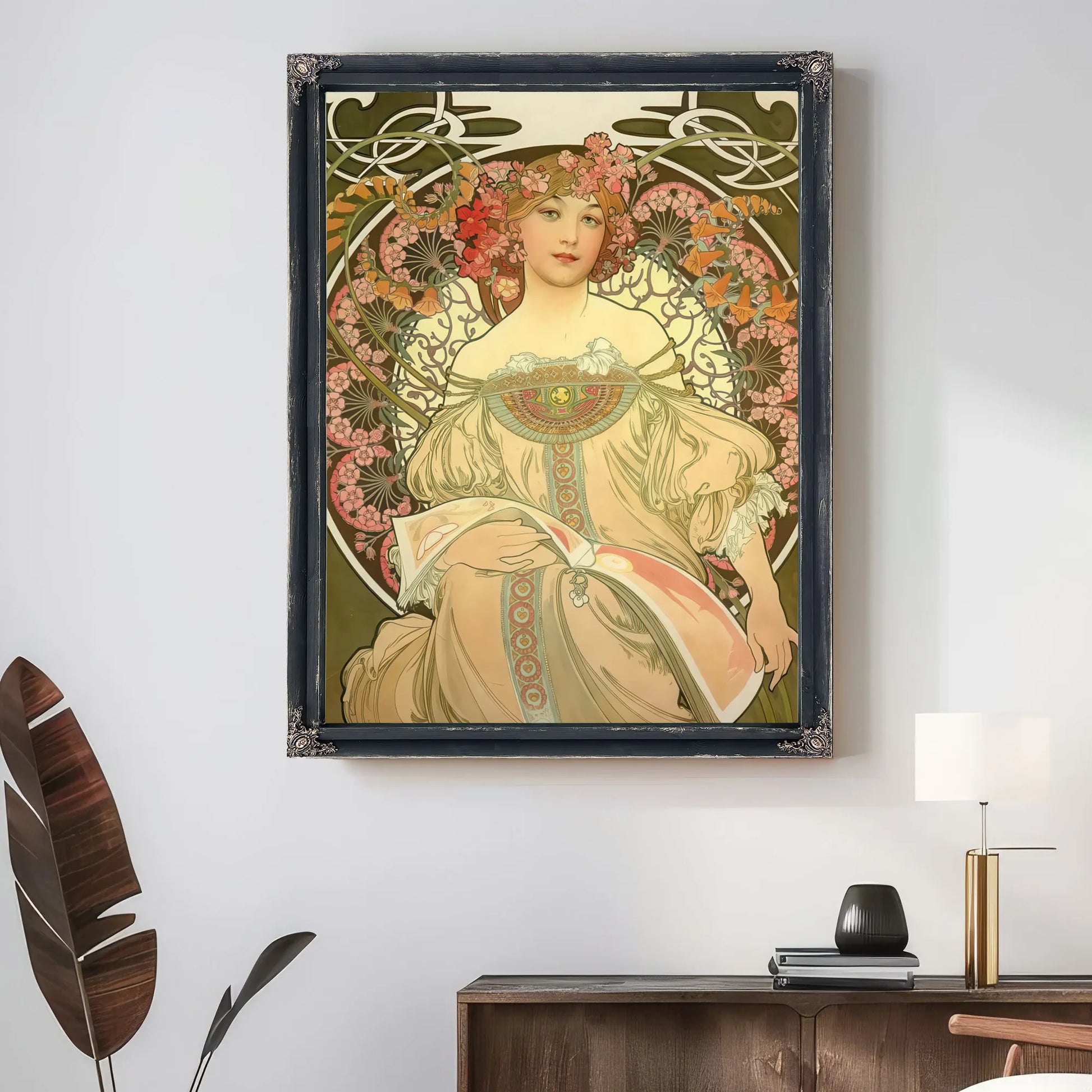 Reverie By Alphonse Mucha Fine Art Print