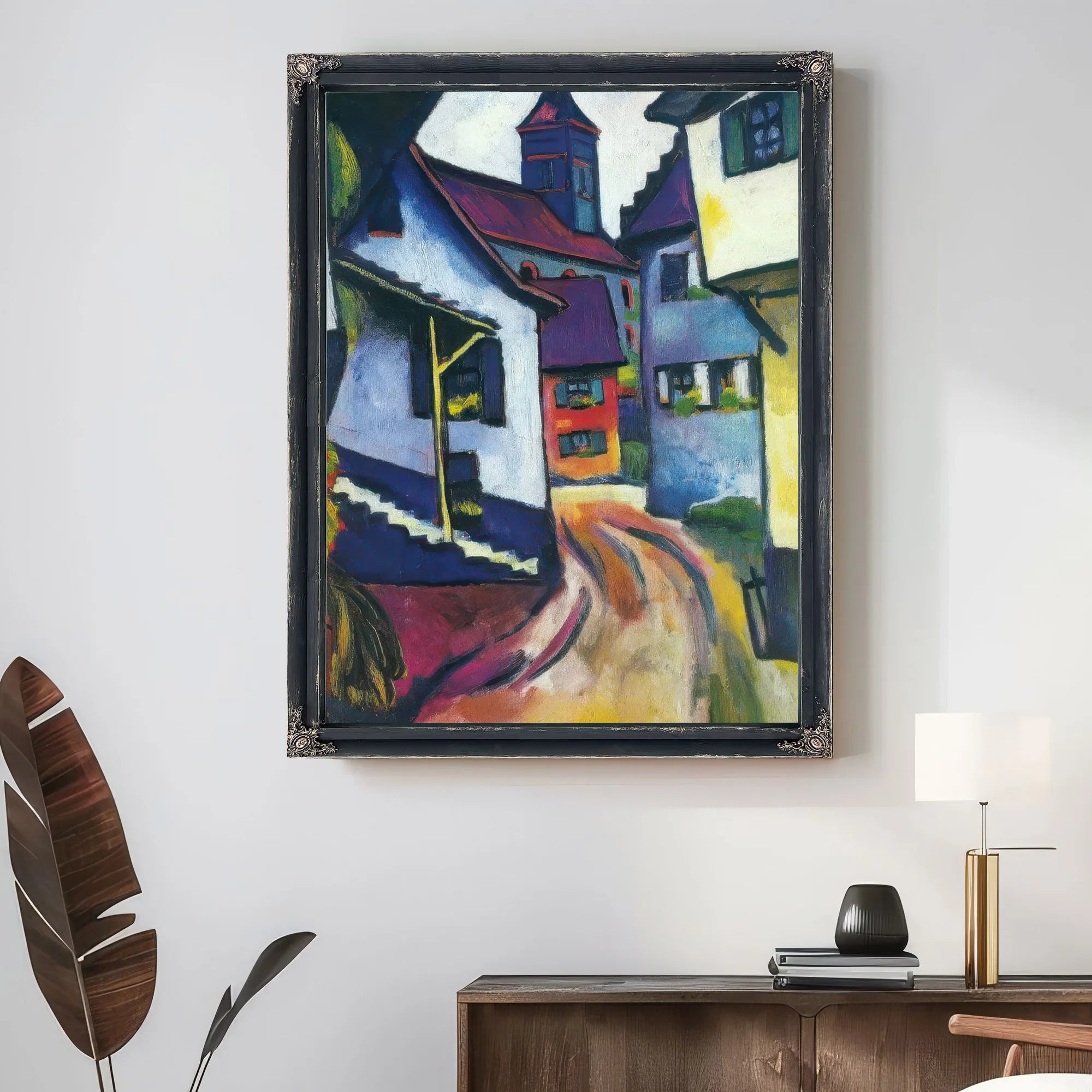 Street And Church In Kandern By August Macke Fine Art Print