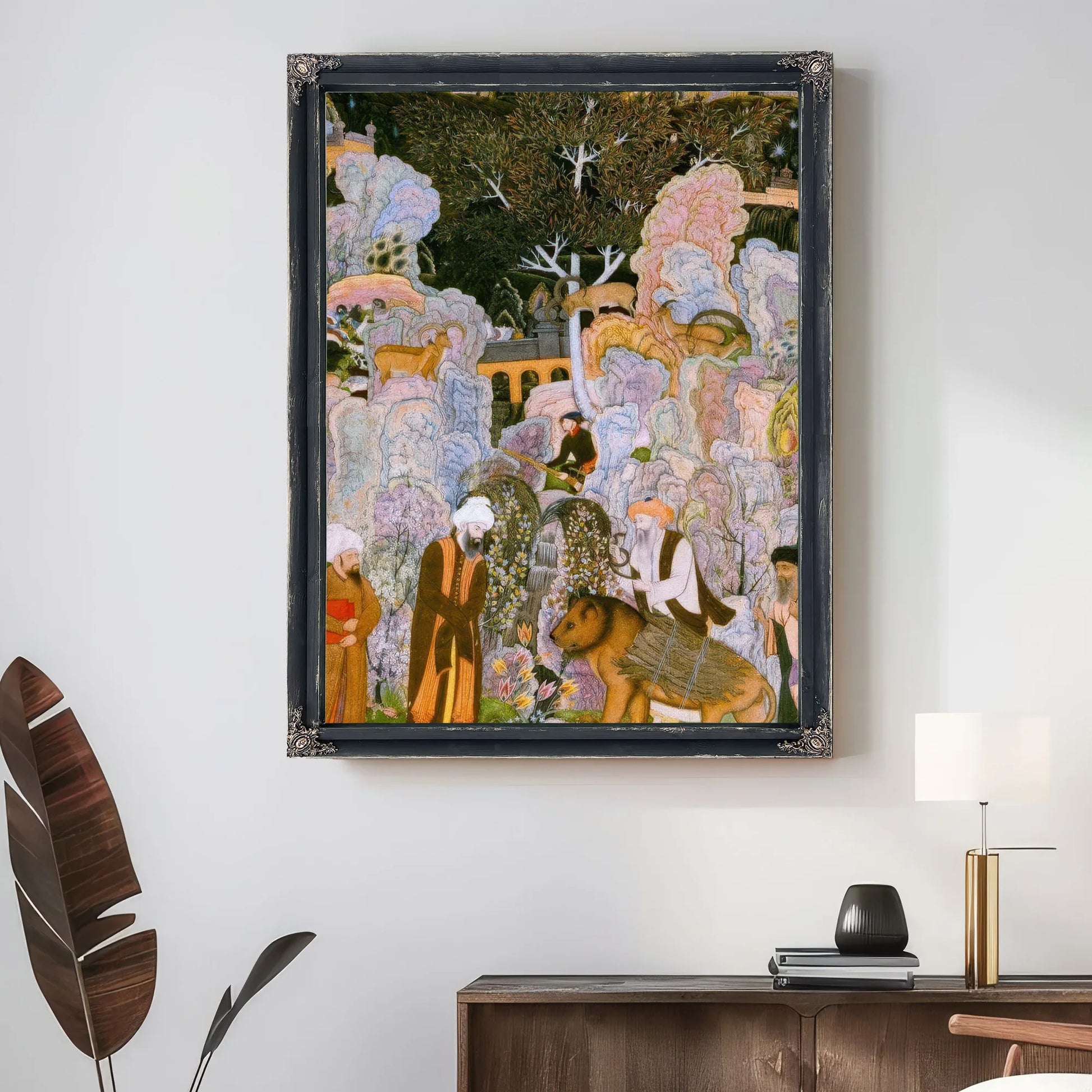 Sufis In A Landscape 1601 G By Farrukh Beg Fine Art Print