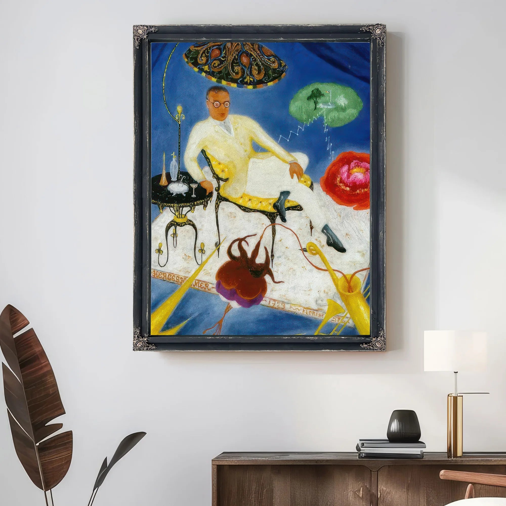 Portrait Of Joseph Hergesheimer By Florine Stettheimer Fine Art Print