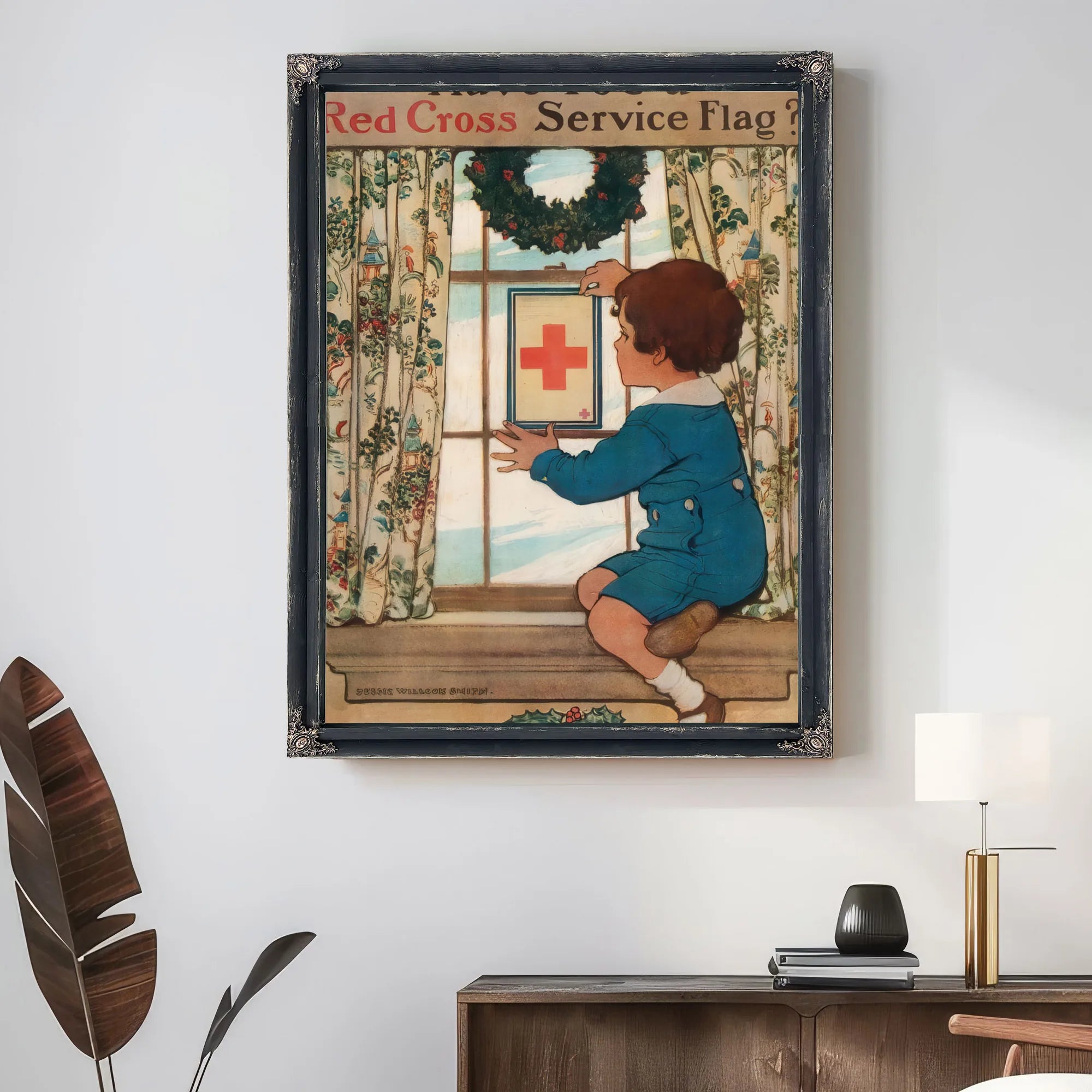 Have You A Red Cross Service Flag by Jessie Willcox Smith Fine Art Print