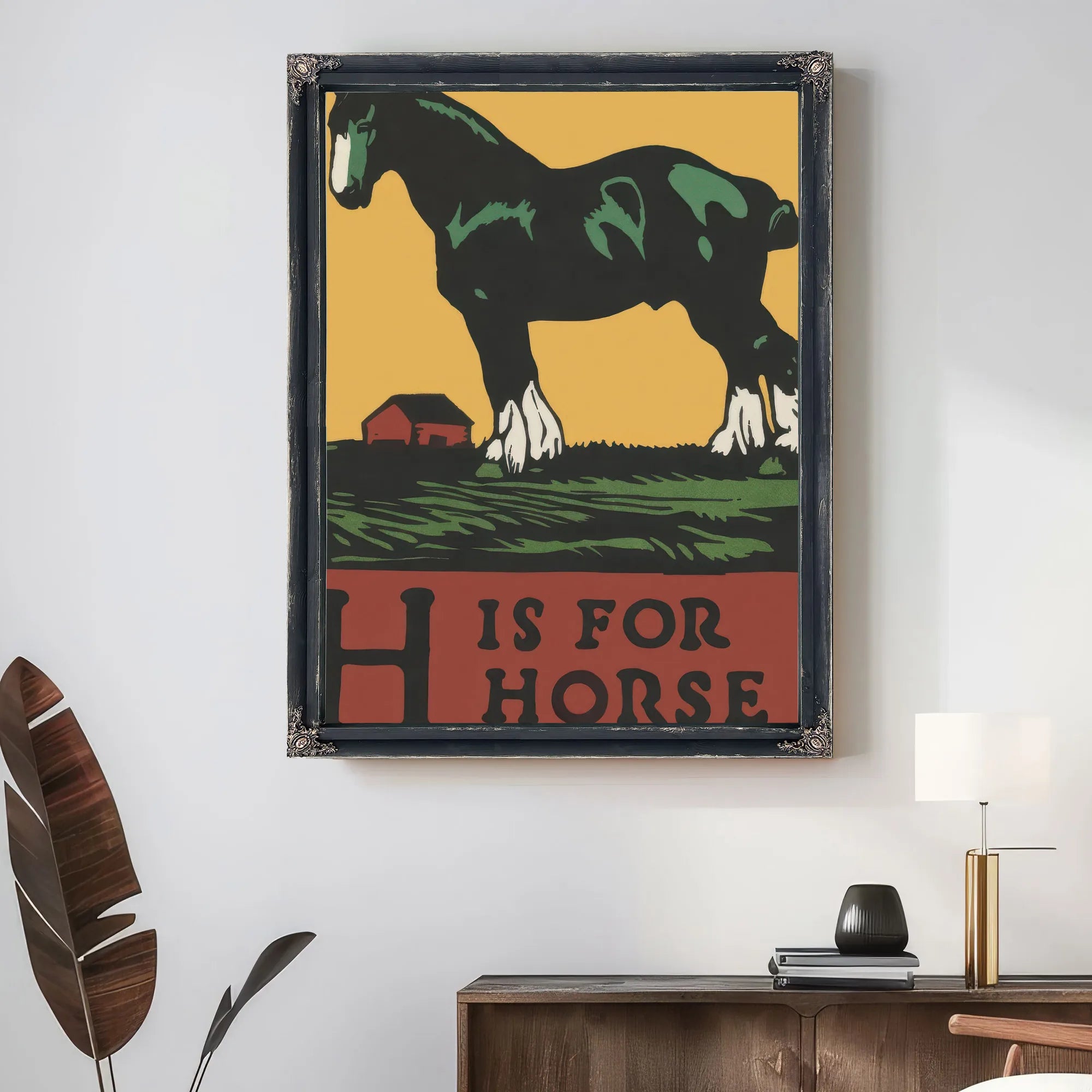 Alphabet H Is For Horse By C.B. Falls Fine Art Print