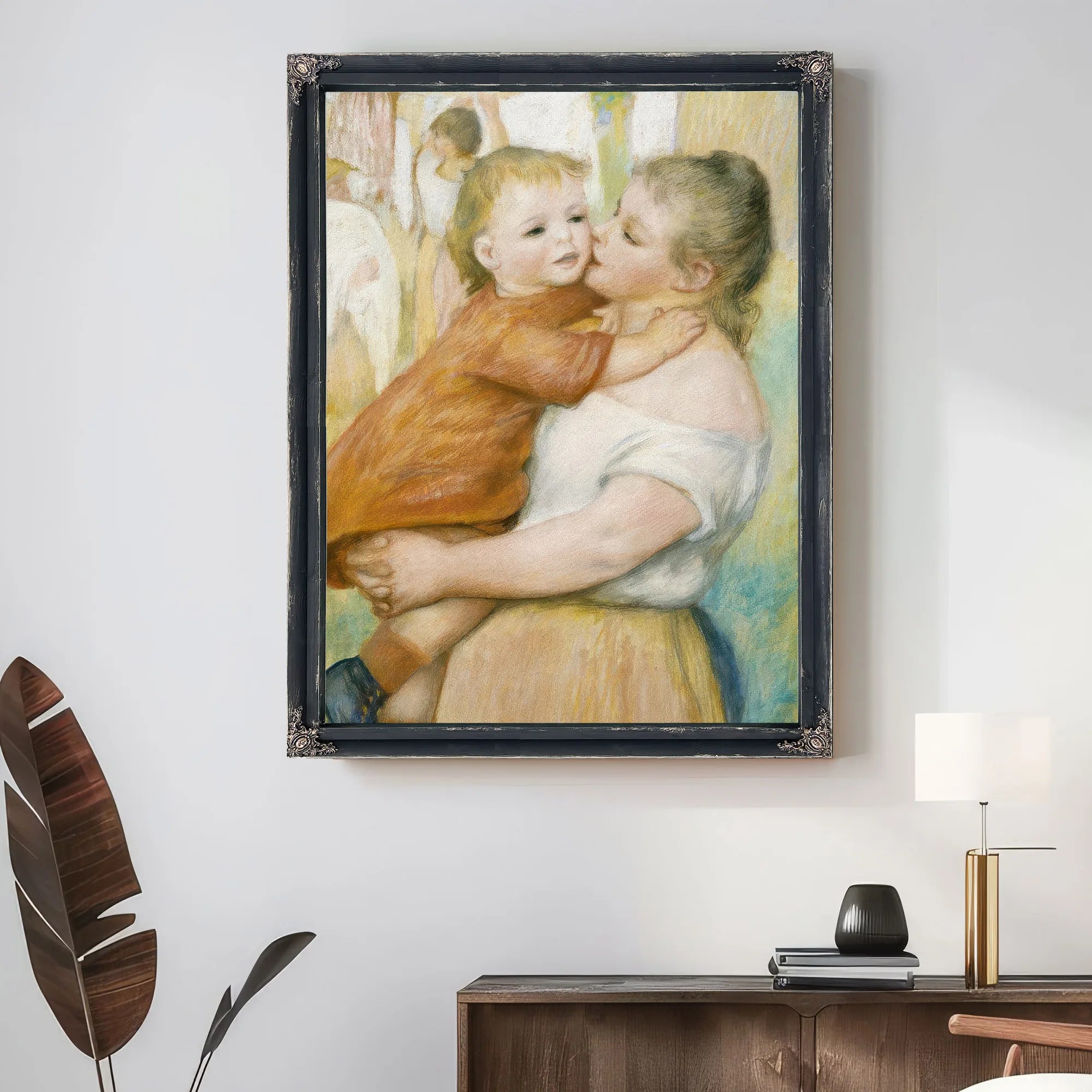 Mother And Child By Pierre August Renoir Fine Art Print