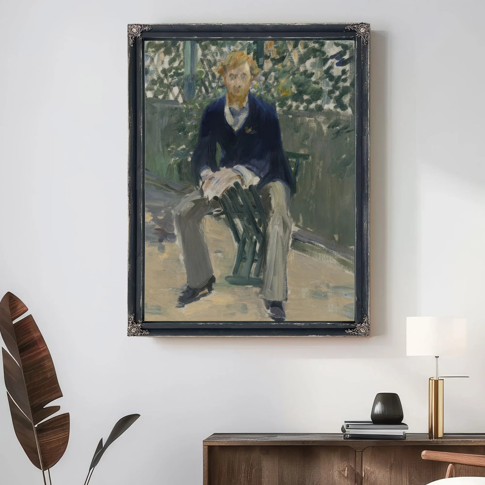 George Moore In The Artist's Garden By Edouard Manet Fine Art Print
