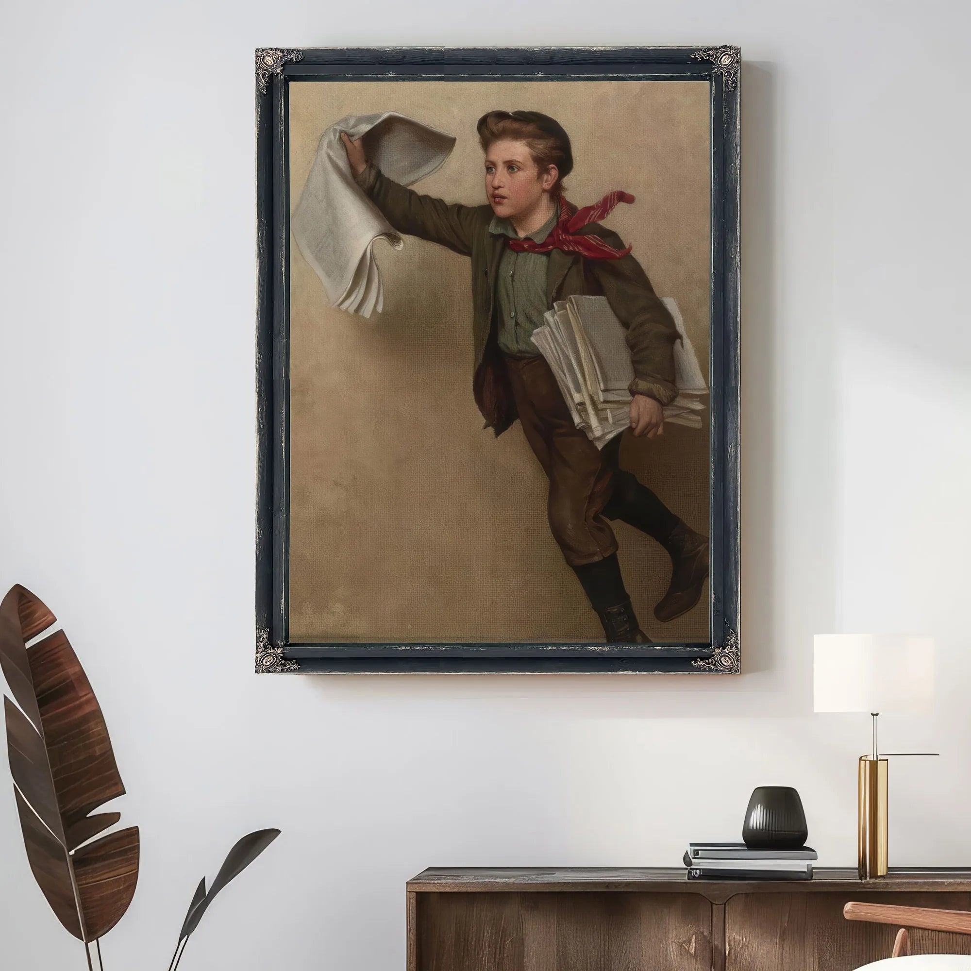 Extra, Extra (The Paper Boy) By John George Brown Fine Art Print