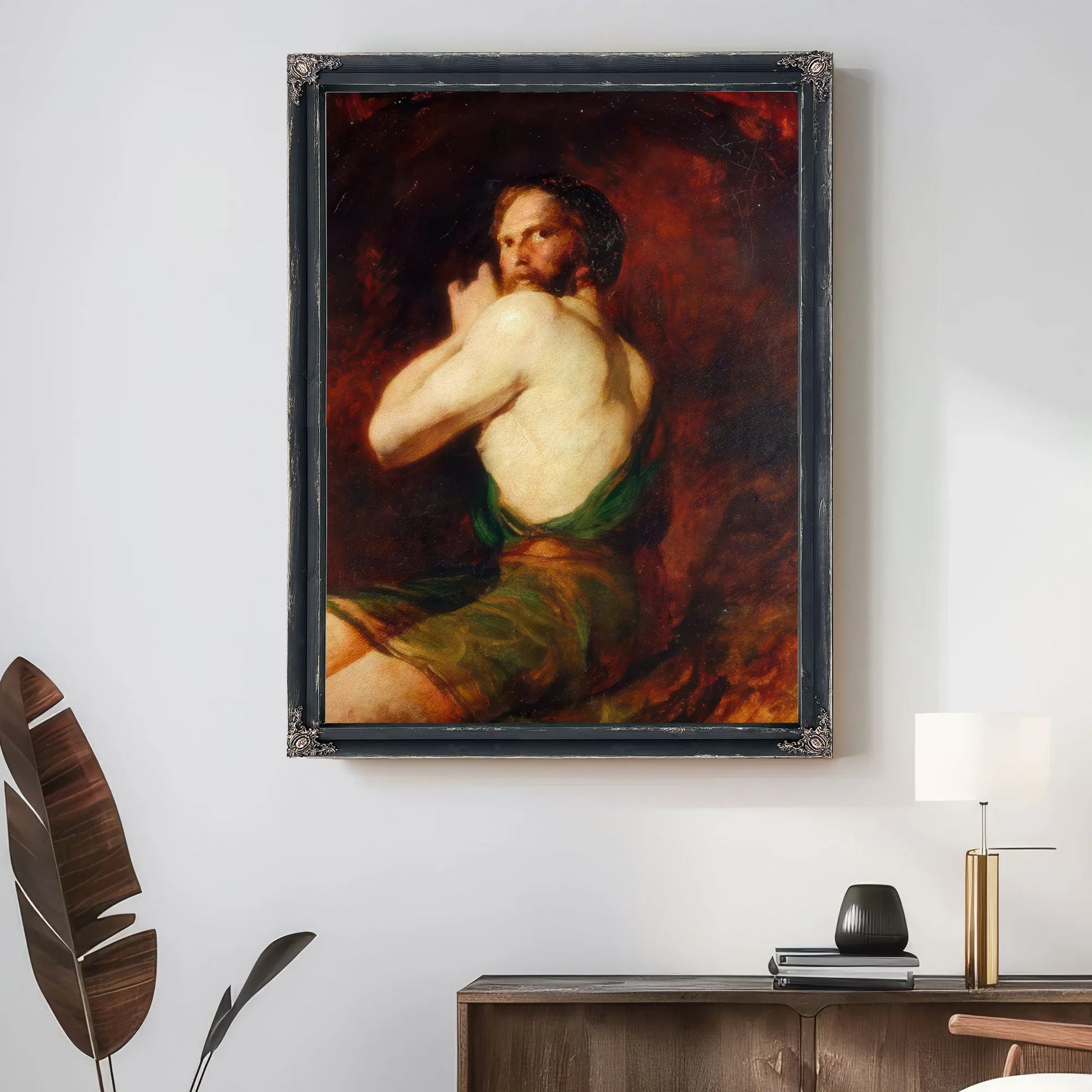 Figure Of A Seated Man By William Etty Fine Art Print