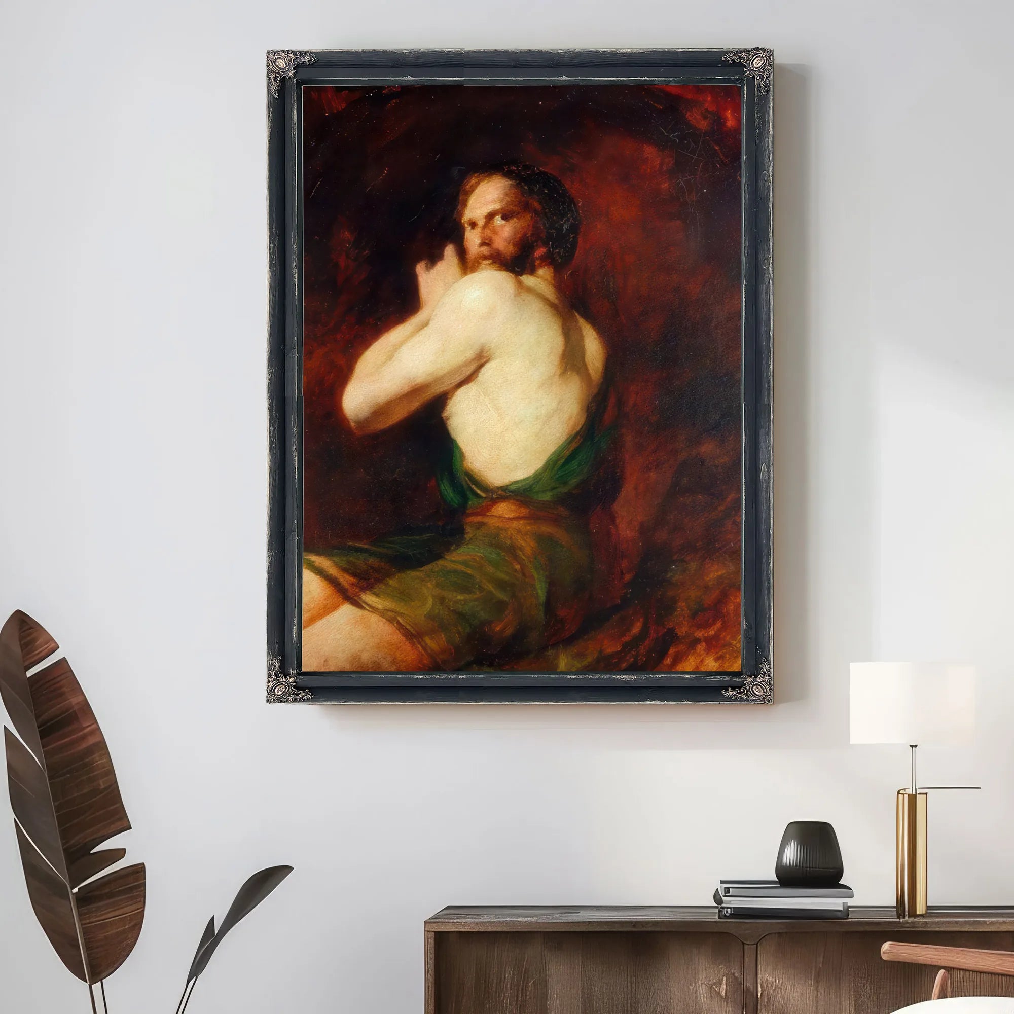 Figure Of A Seated Man By William Etty Fine Art Print