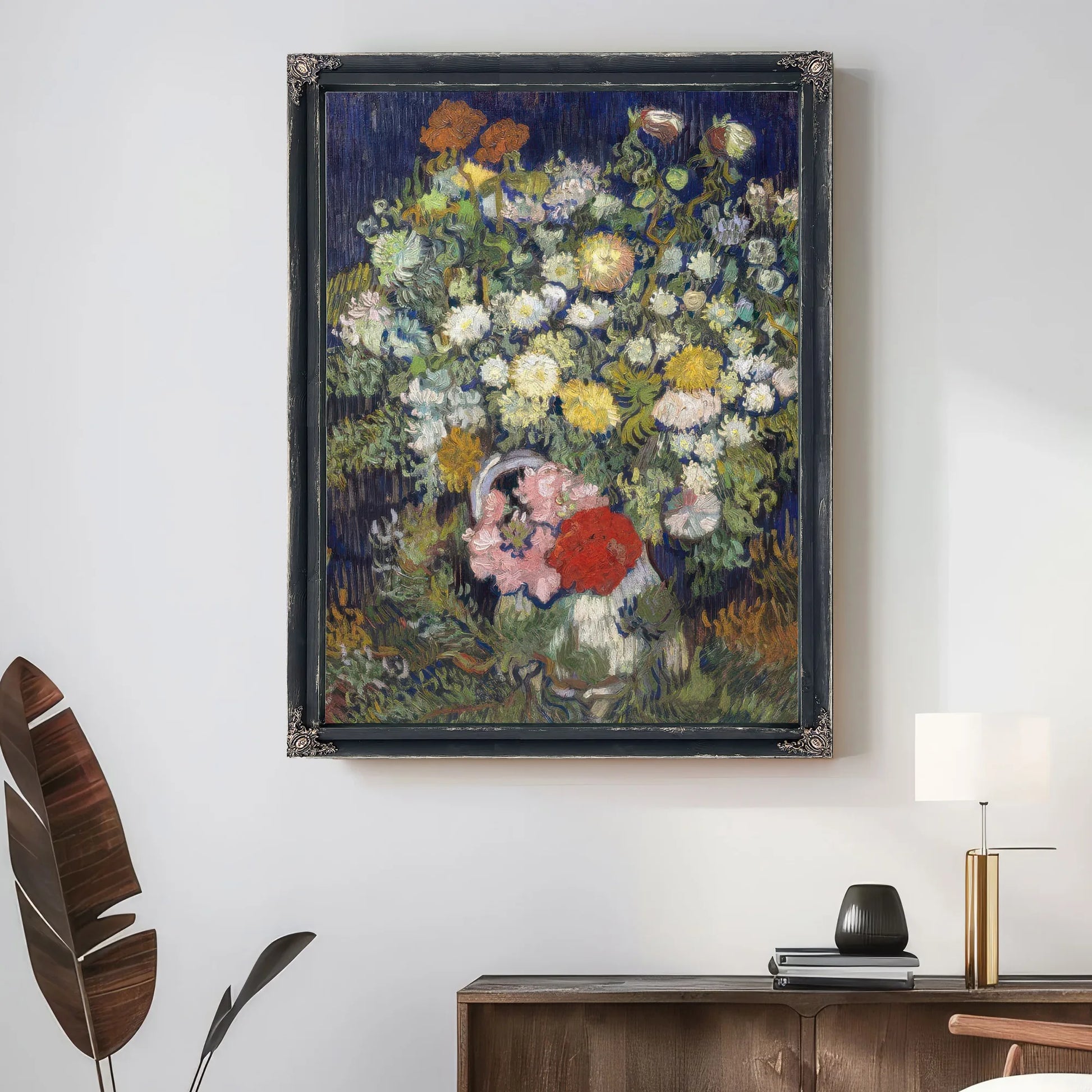Bouquet Of Flowers In A Vase By Vincent Van Gogh Fine Art Print