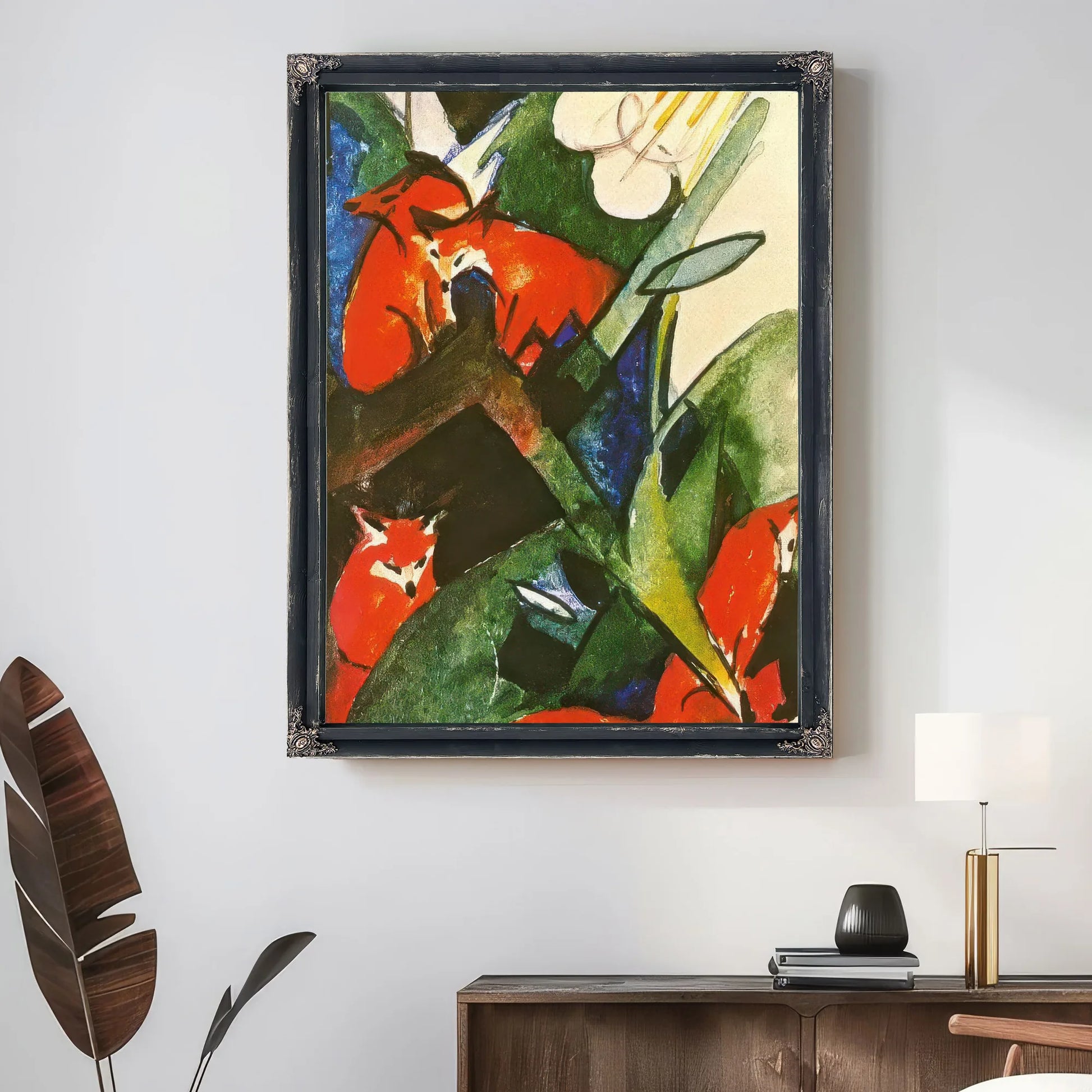 Four Foxes by Franz Marc Fine Art Print