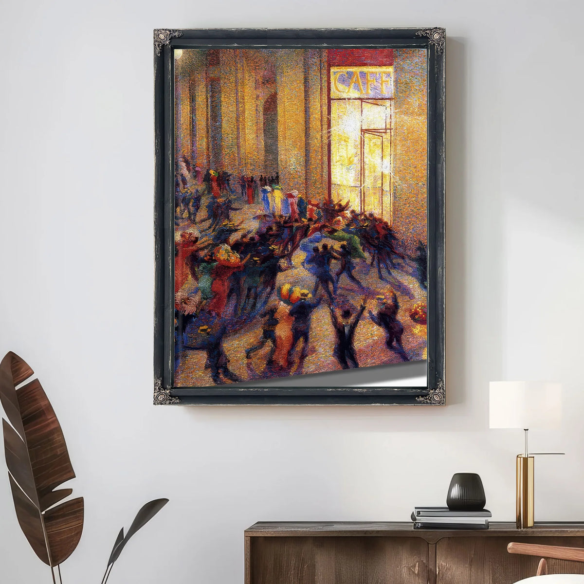 Riot In The Galleria 1909 Oil On Canvas 64X76Cm Pinacoteca Di Brera Milan By Umberto Boccioni Fine Art Print