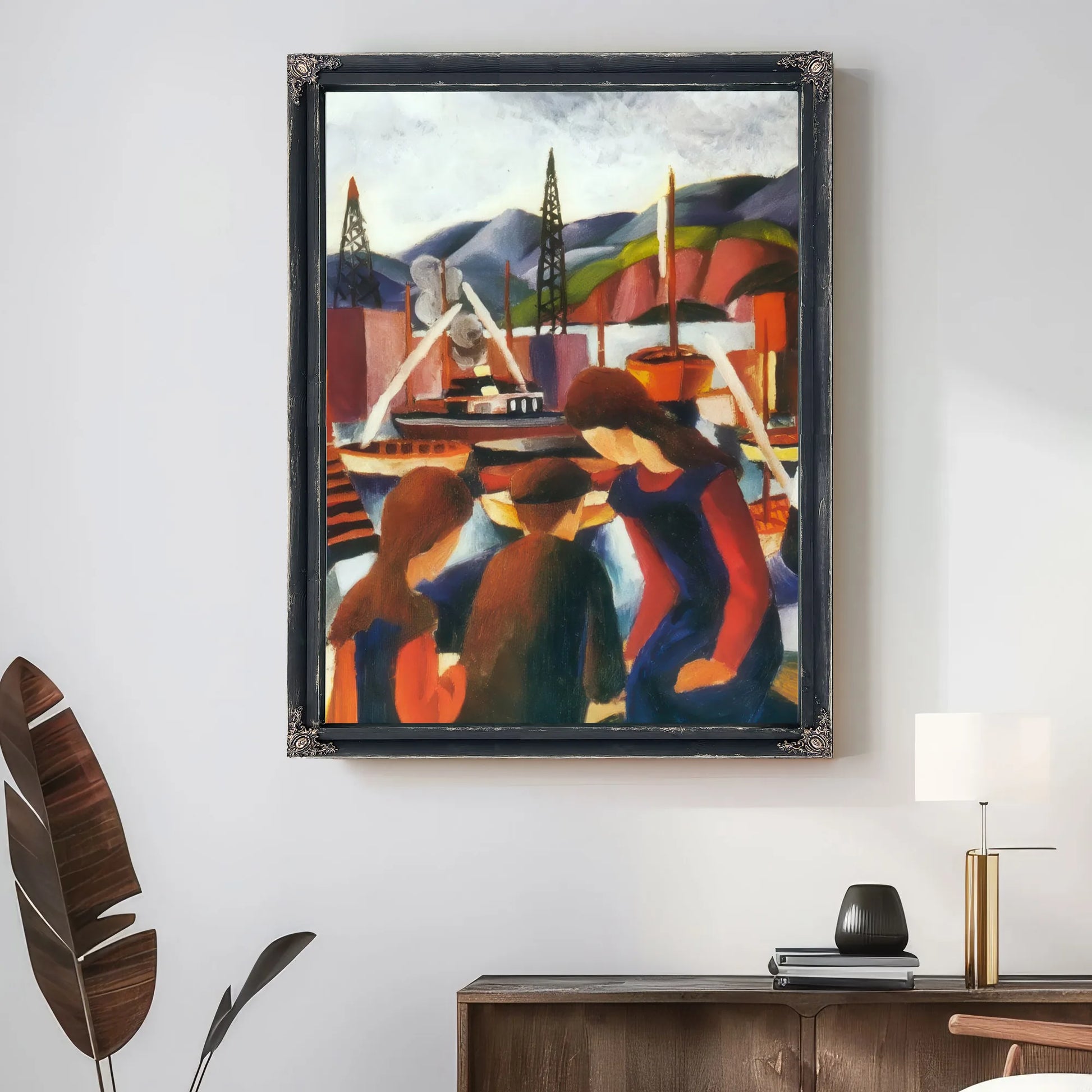 Children In The Harbour I By August Macke Fine Art Print