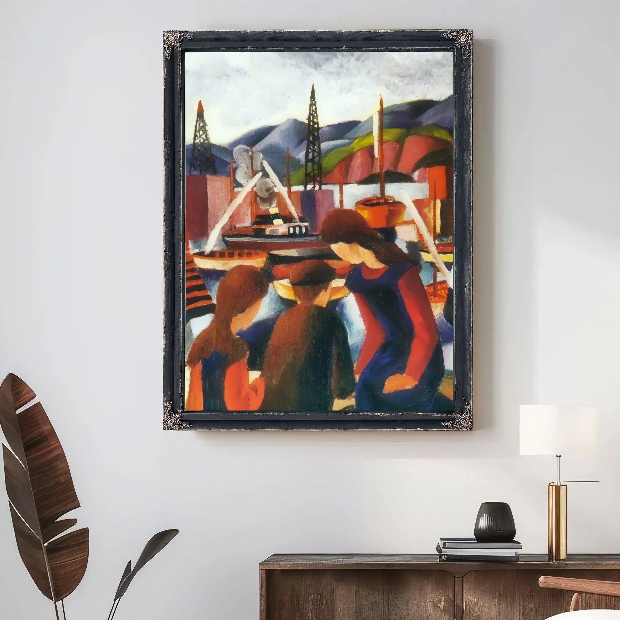 Children In The Harbour I By August Macke Fine Art Print