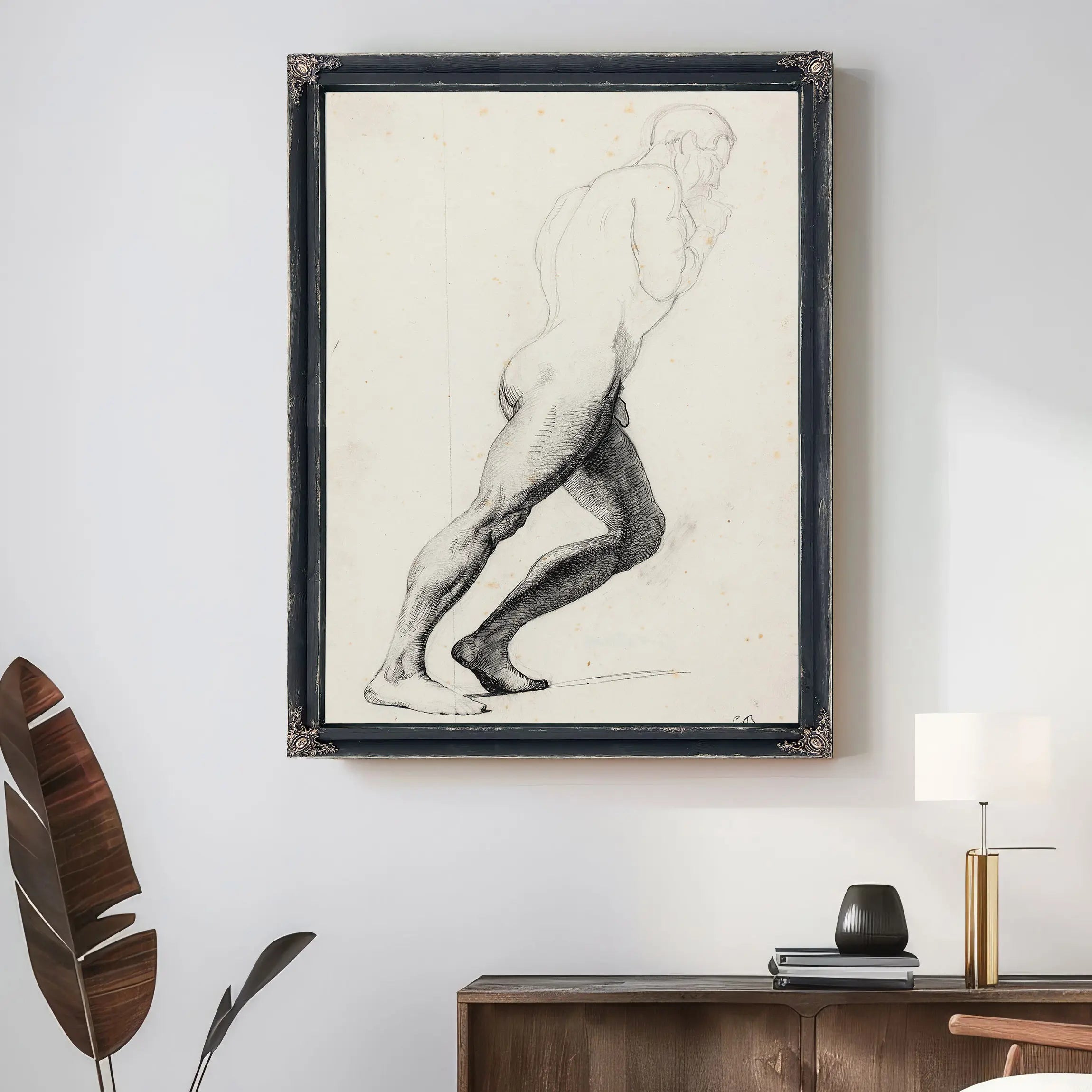 Studie Til Samsons Ben Til Museets Billede Samson Hos Filistrene by Carl Bloch