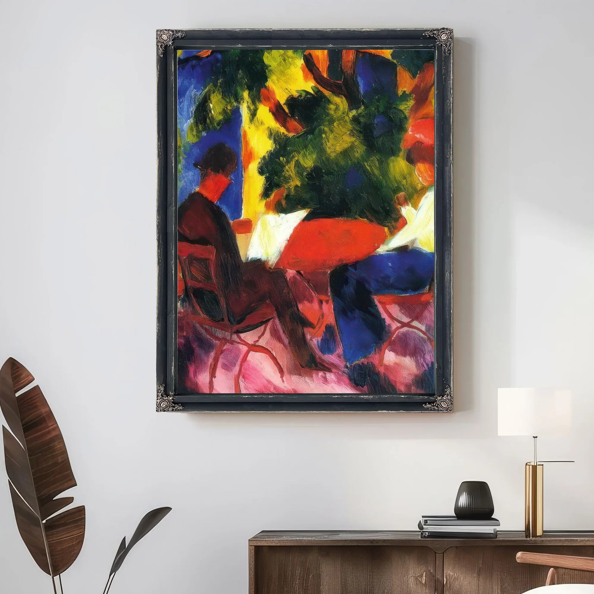 Couple At The Garden Table By August Macke Fine Art Print