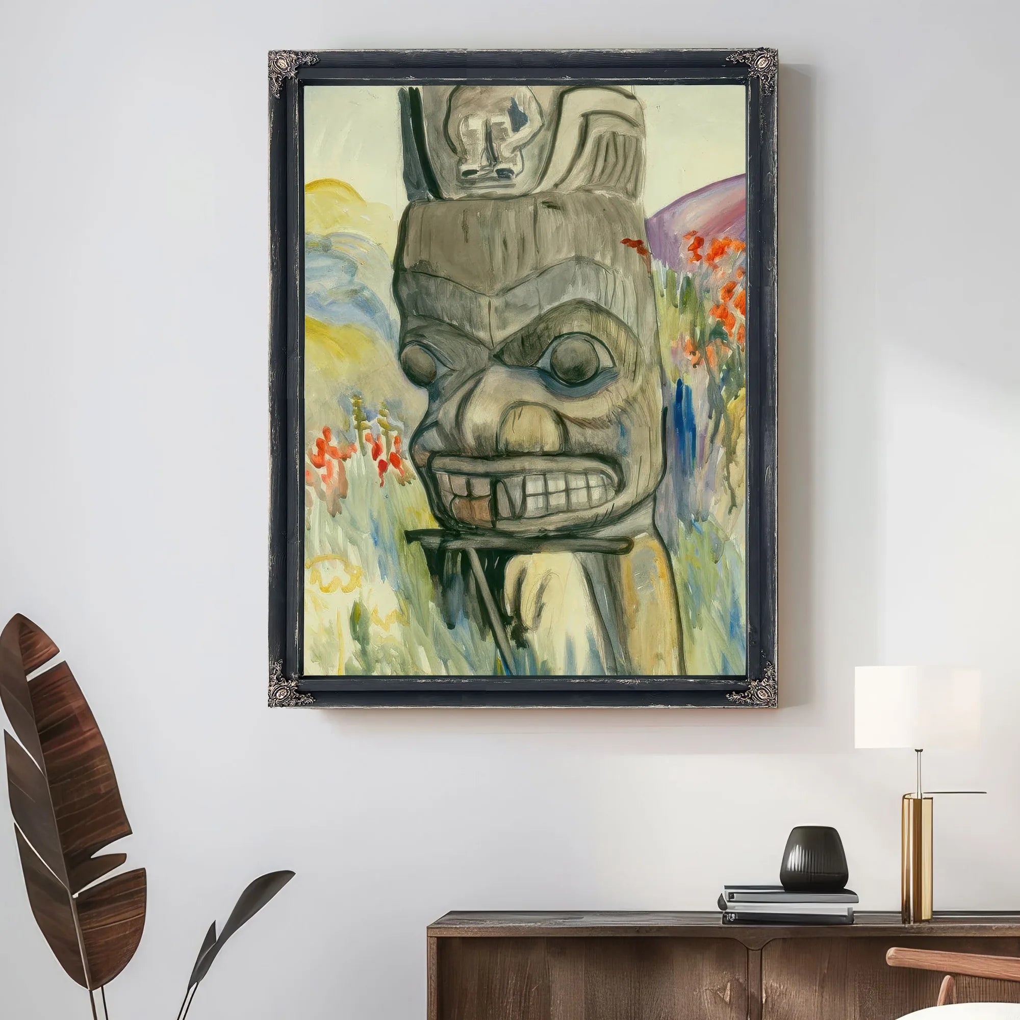 Ankeda The Pole Of Chief George Kindealda By Emily Carr Fine Art Print
