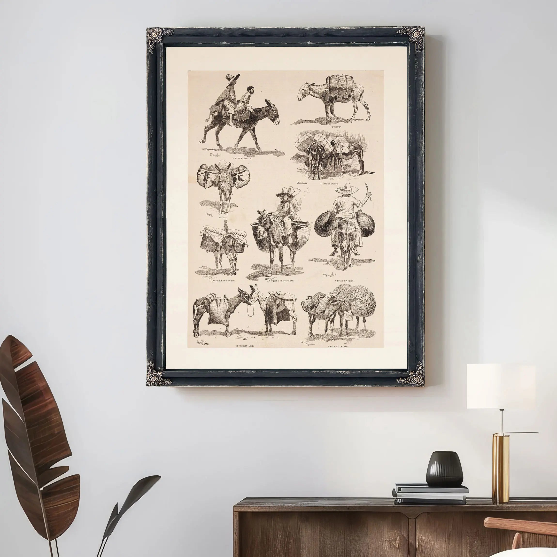 Mexican Burros by Frederic Remington