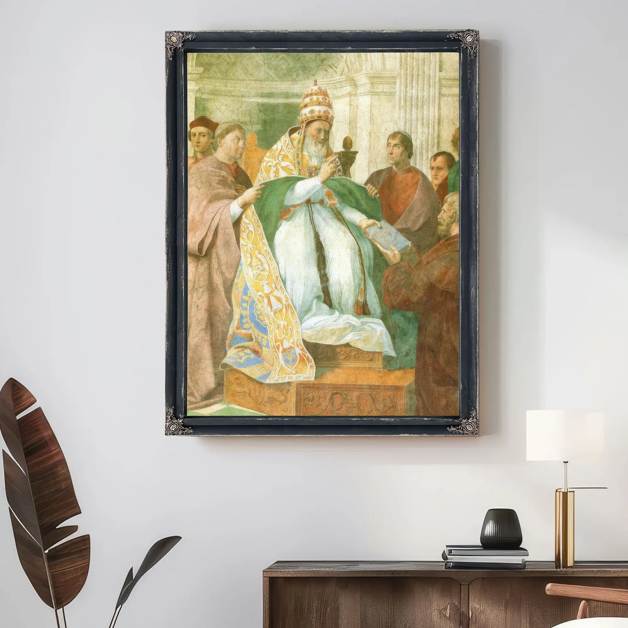 Gregory Ix Approving The Decretals By Raphael Fine Art Print