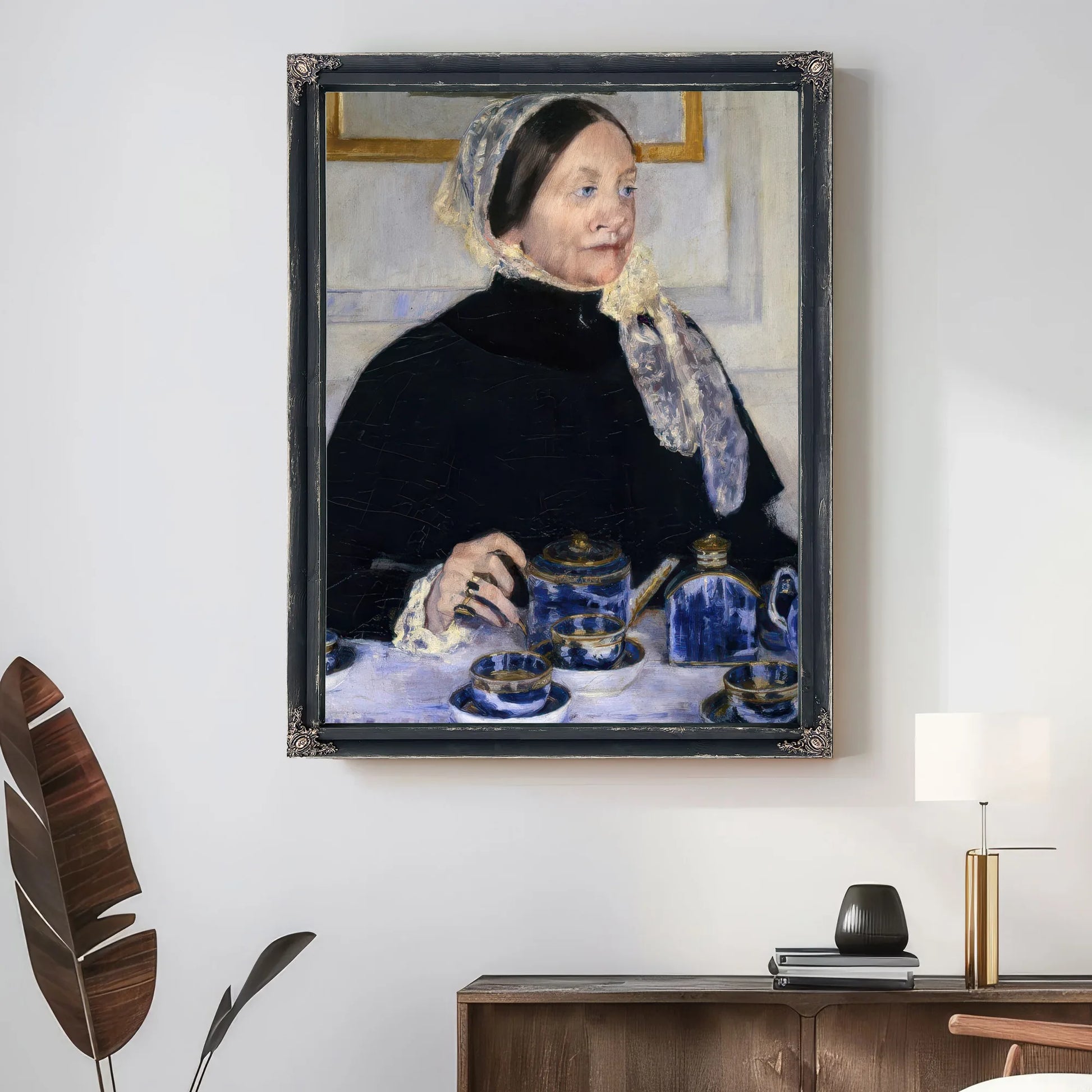 Lady At The Tea Table By Mary Cassatt Fine Art Print