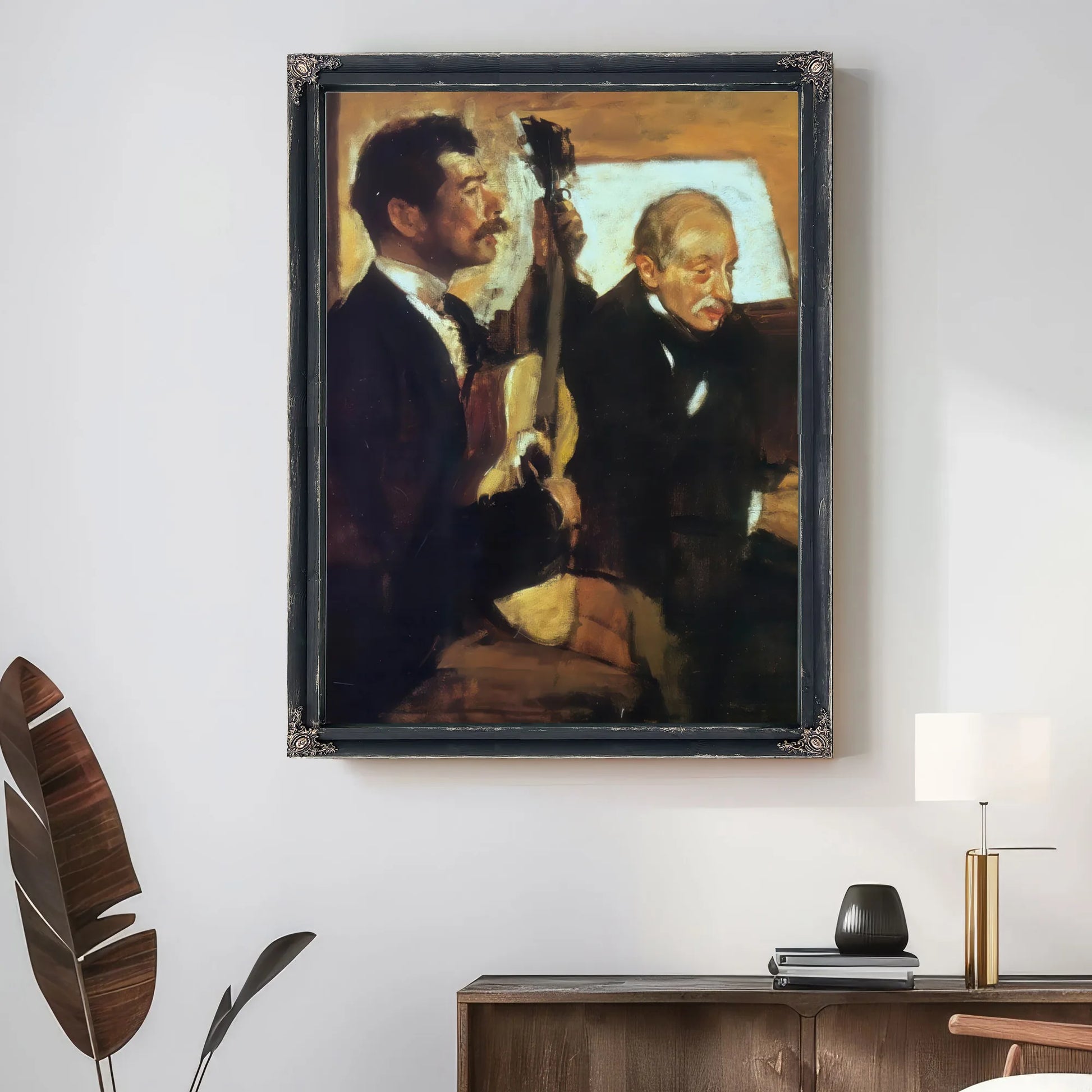 Degas Father Listening To Pagans By Edgar Degas Fine Art Print