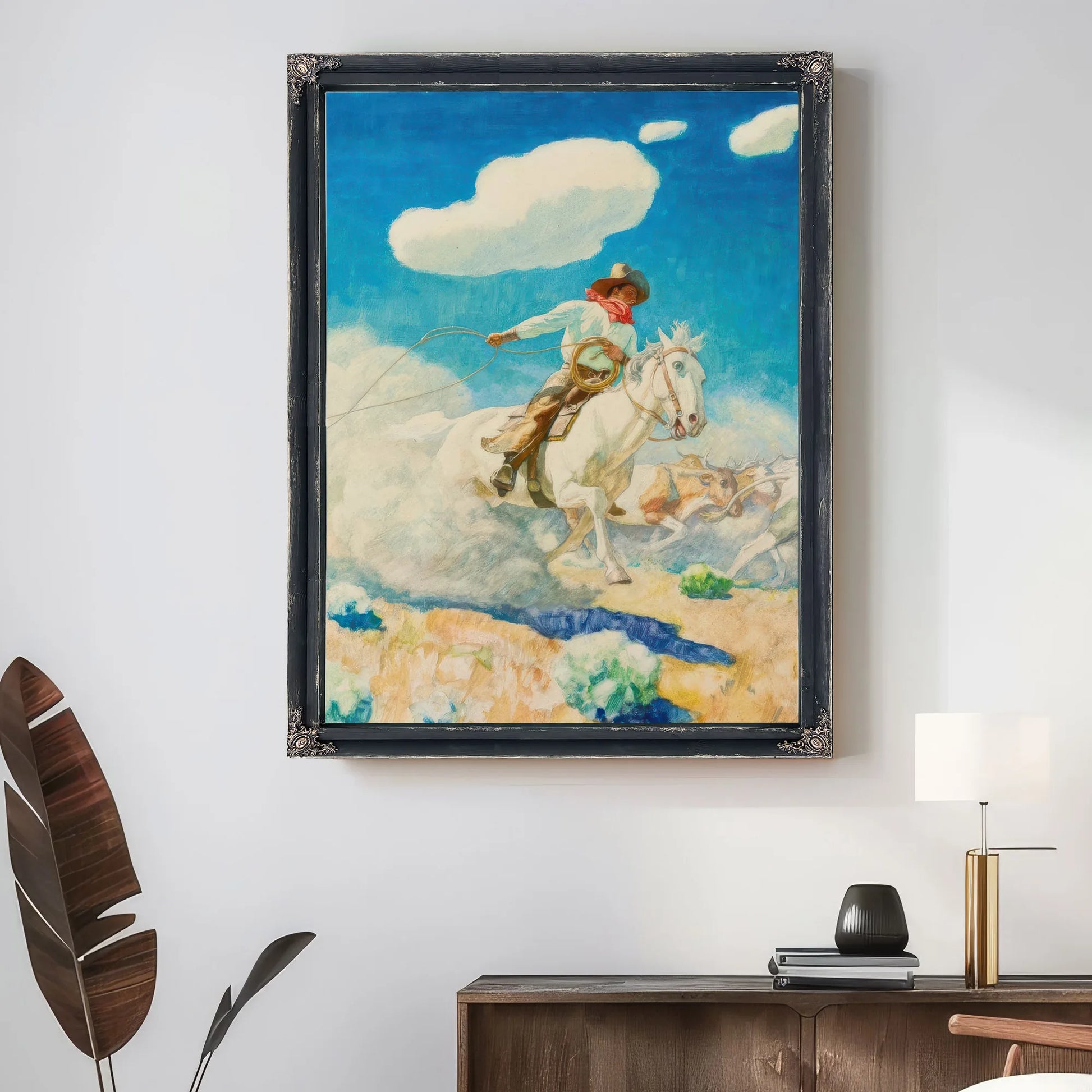 The Cowboy's Life By NC Wyeth Fine Art Print