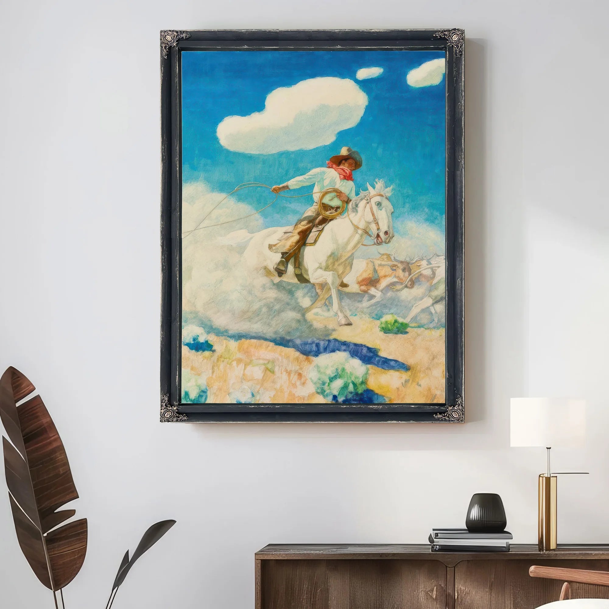 The Cowboy's Life By NC Wyeth Fine Art Print