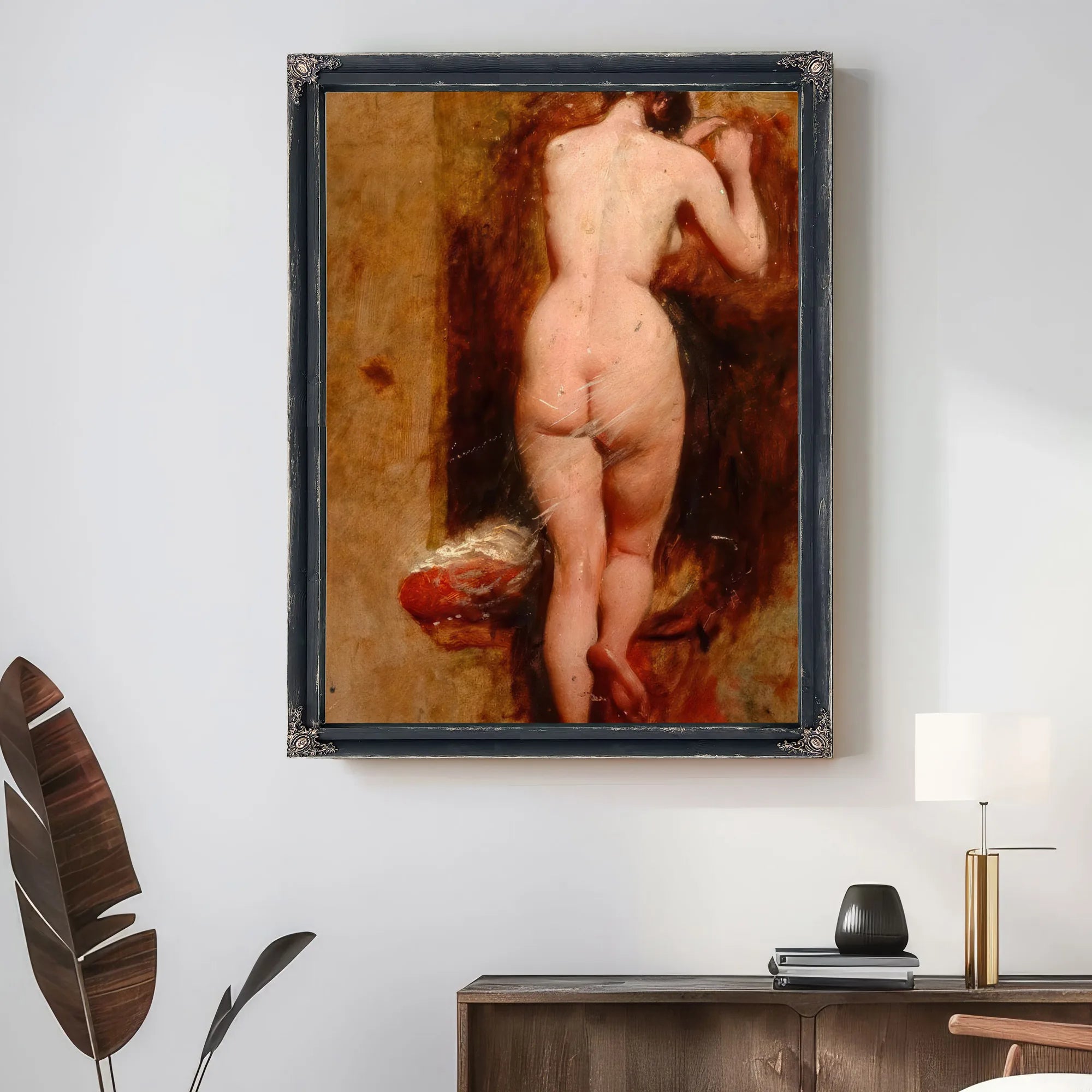 Standing Female Nude, Back View By William Etty Fine Art Print
