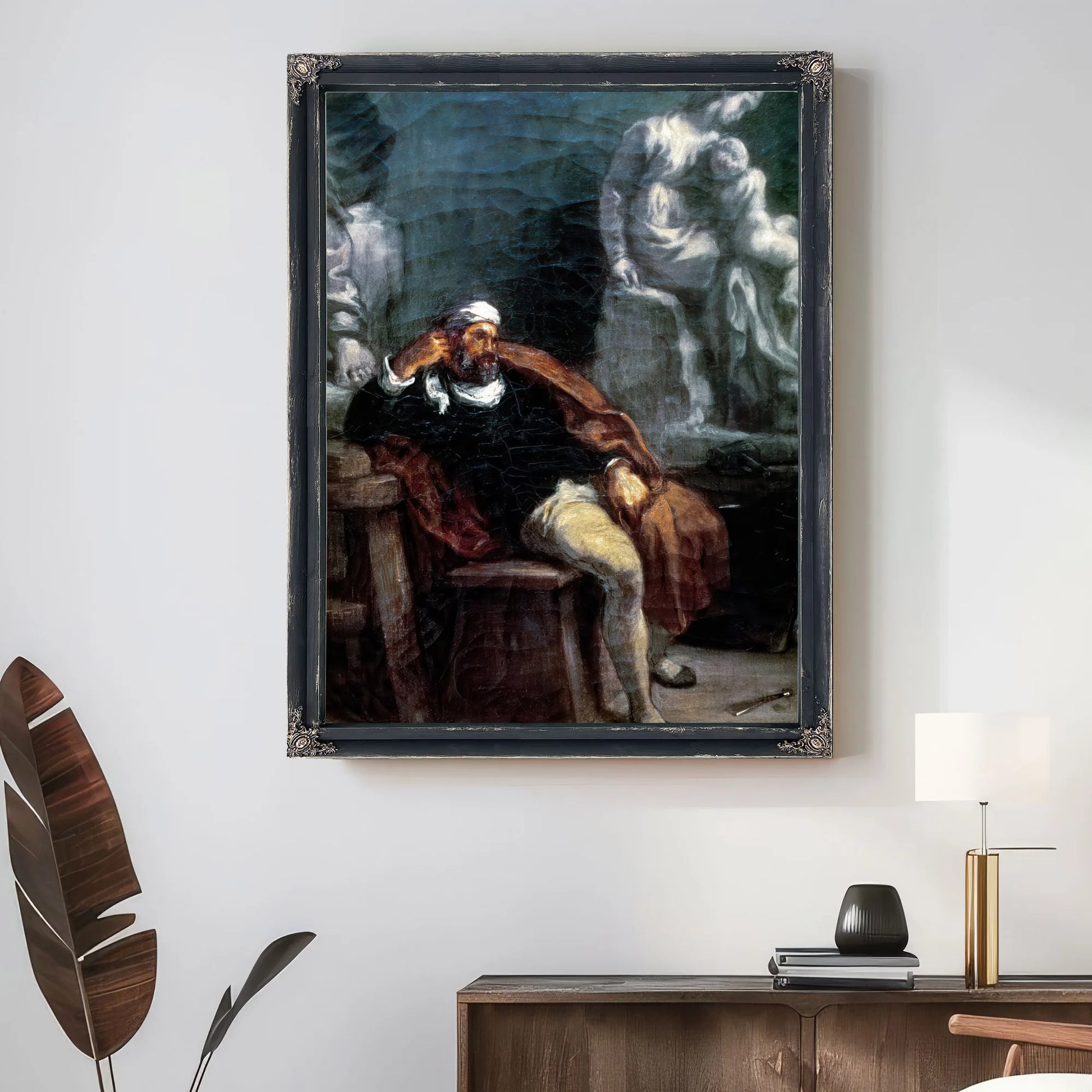 Michelangelo (1475 1564) In His Studio By Ferdinand Victor Eugene Delacroix Fine Art Print