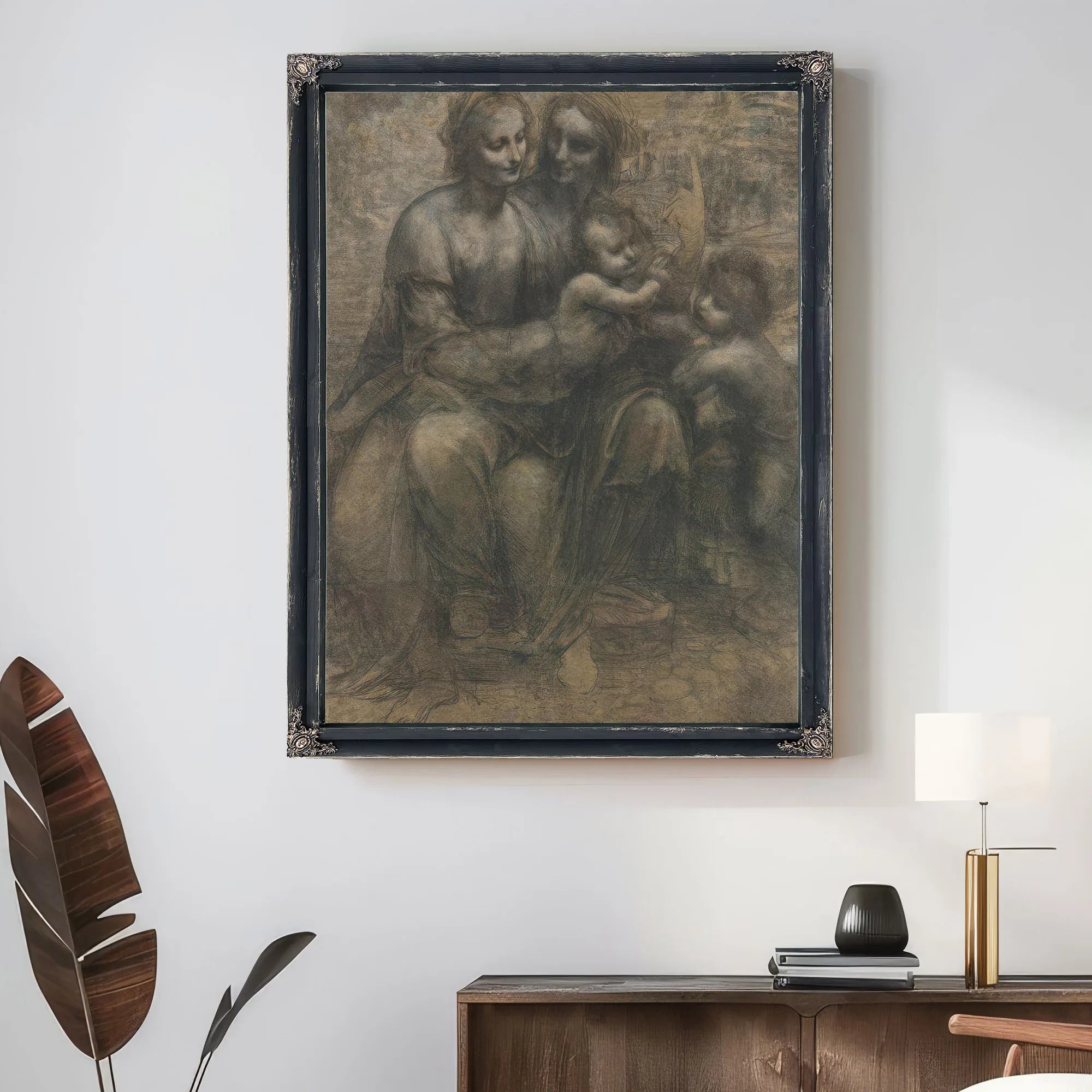 The Burlington House Cartoon By Leonardo Da Vinci Fine Art Print