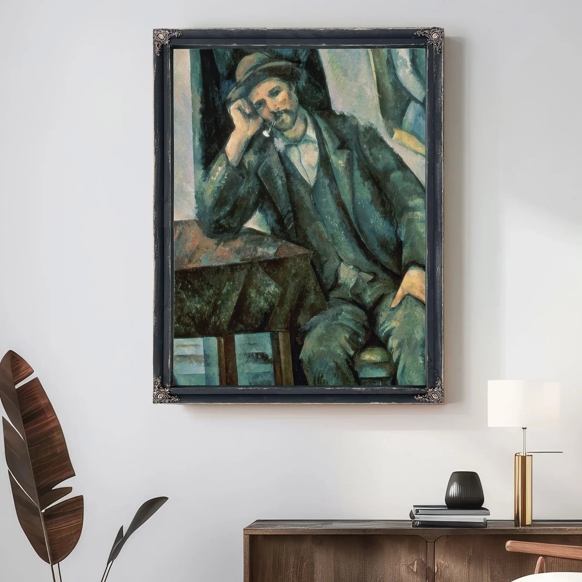 Man Smoking A Pipe 1 By Paul Cezanne Fine Art Print