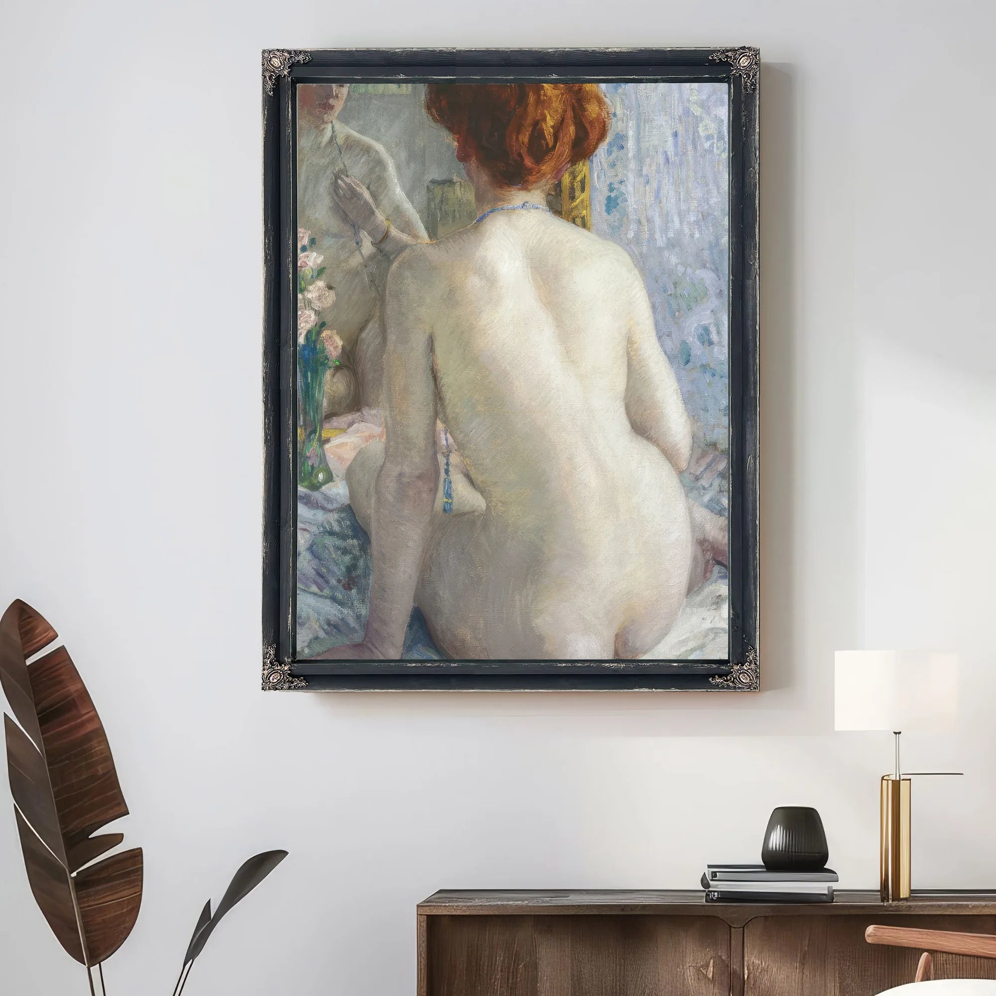 Reflections (Marcelle) By Frederick Carl Frieseke Fine Art Print