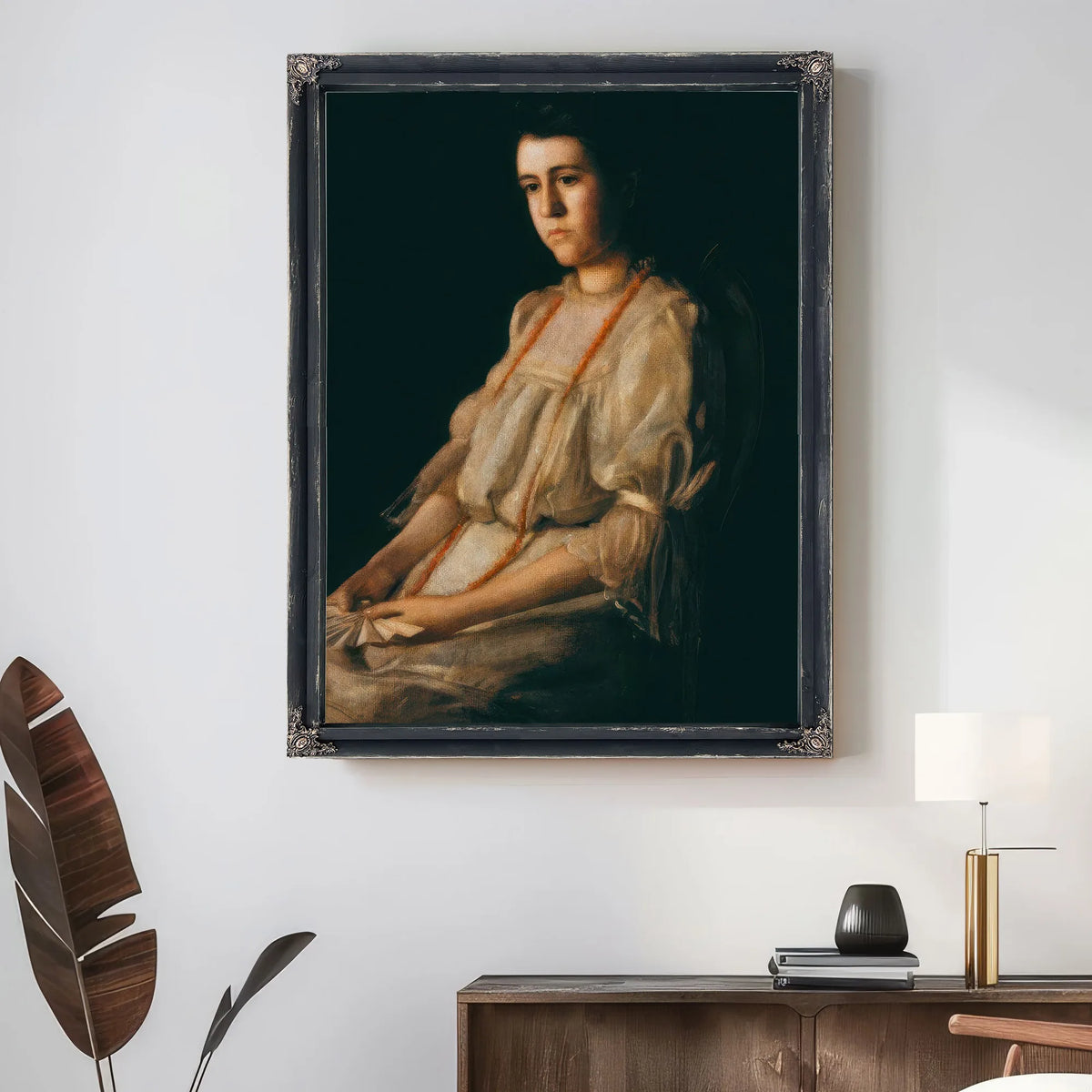 The Coral Necklace By Thomas Eakins Fine Art Print
