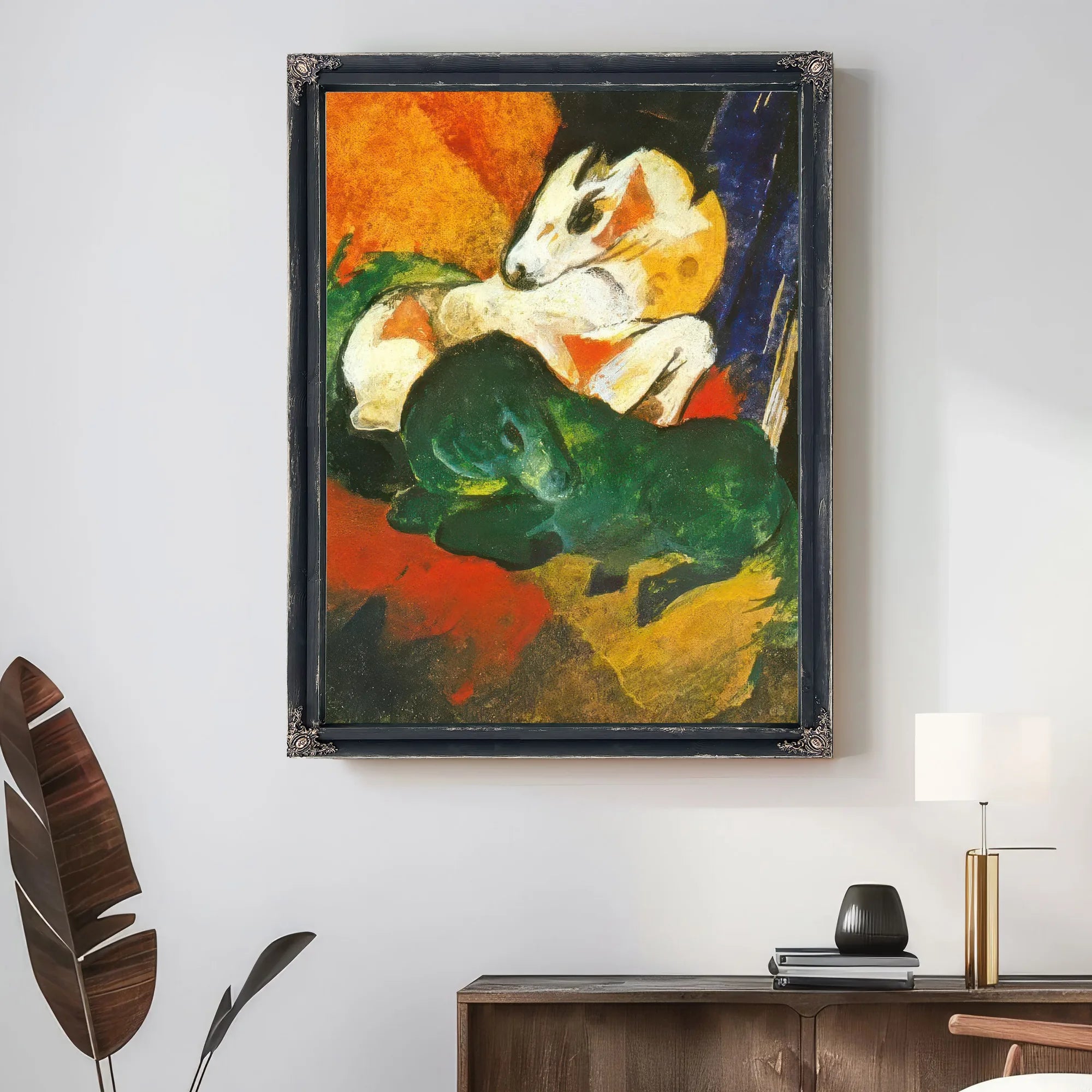 Green And White Horse By Franz Marc Fine Art Print