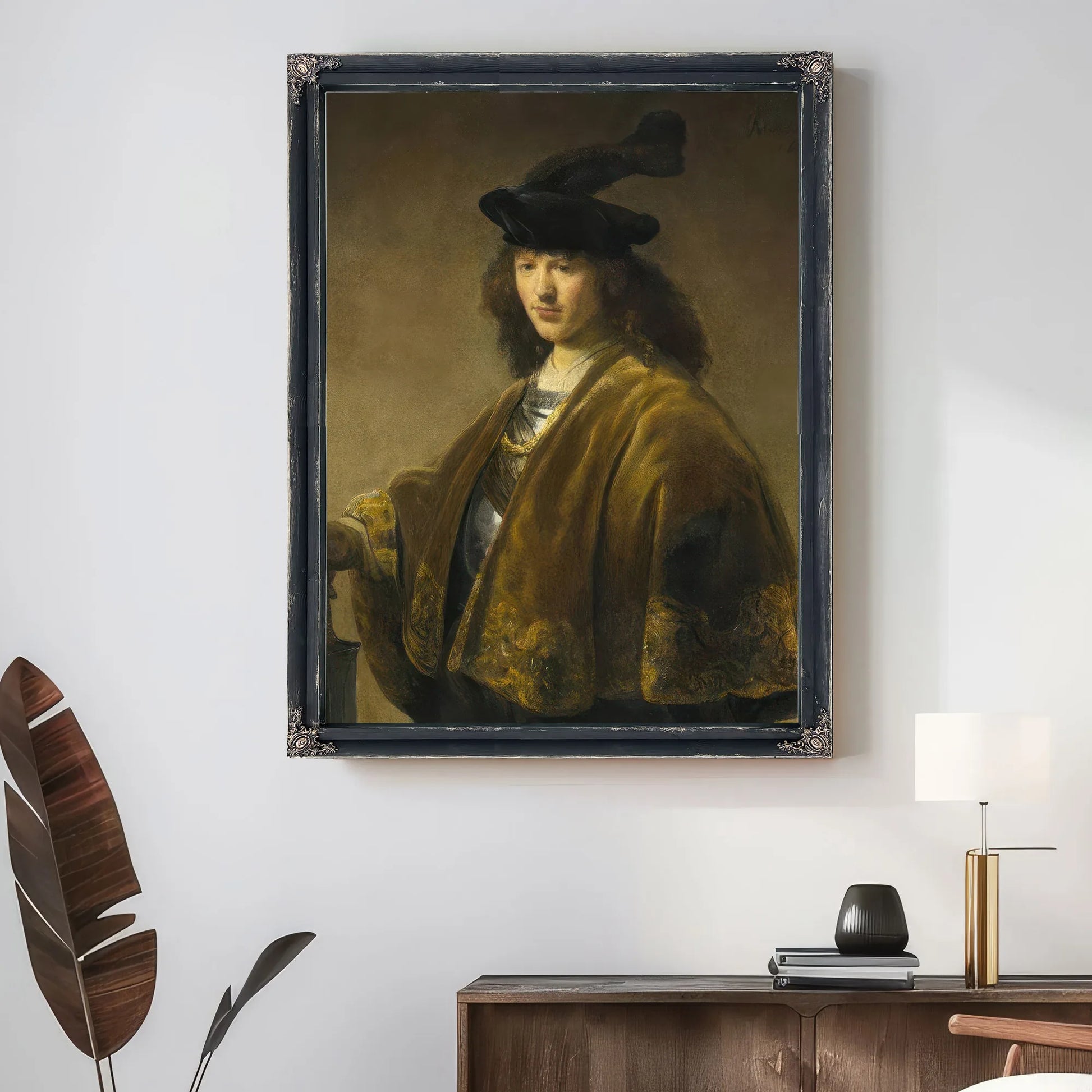 Young Man With A Sword By Rembrandt Fine Art Print