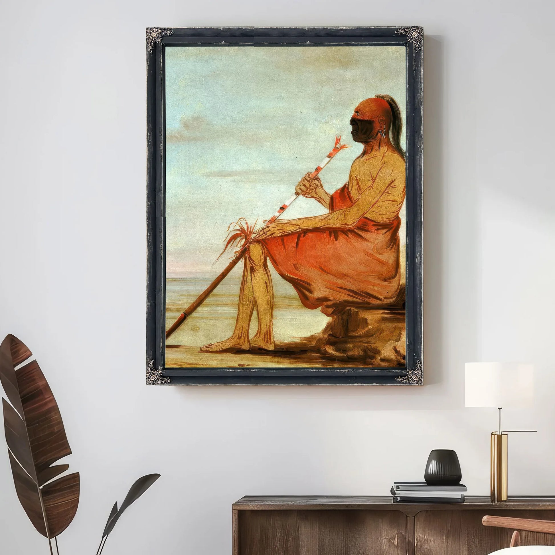 Coo Coo Coo, The Owl, An Aged Chief By George Catlin Fine Art Print