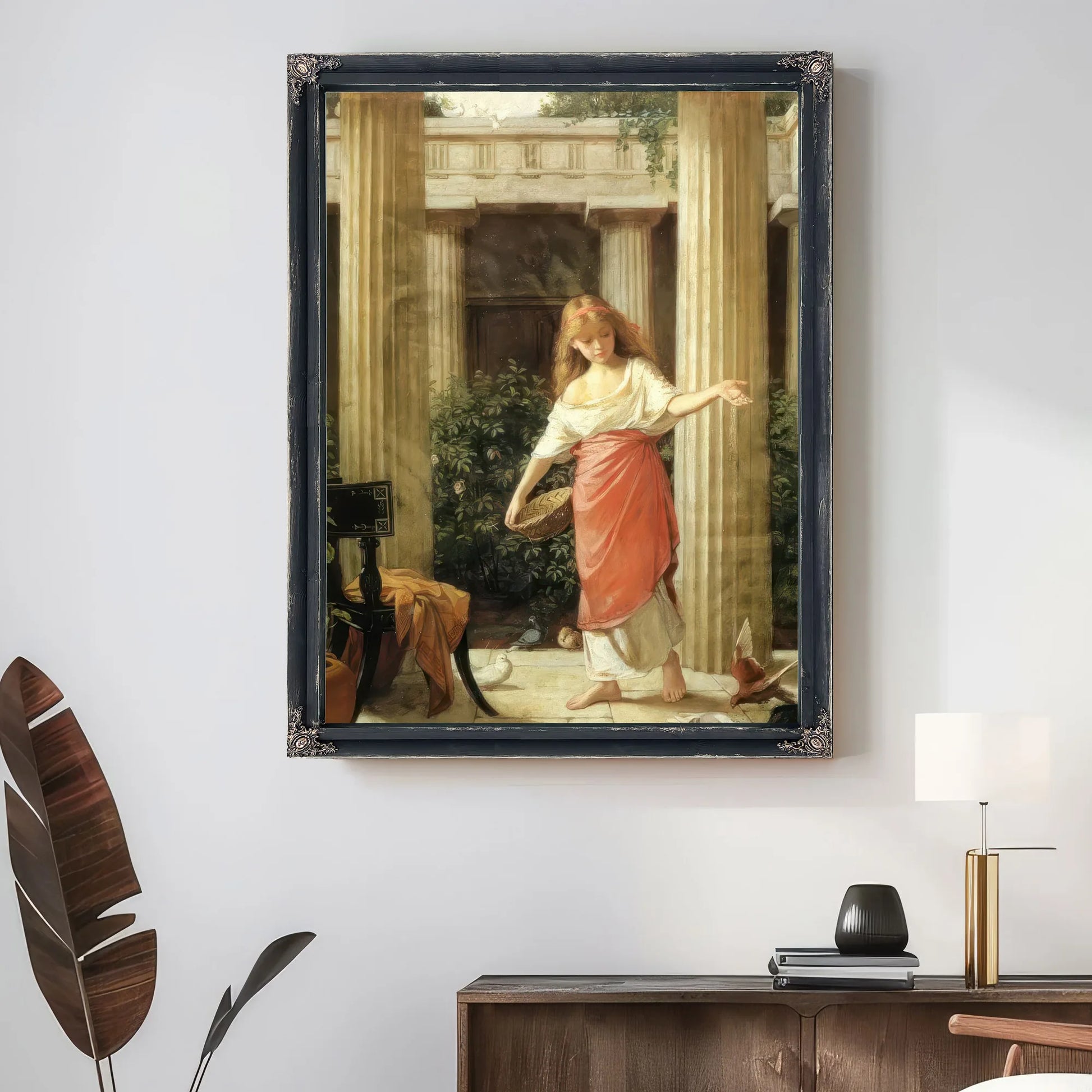 In The Peristyle By John Waterhouse Fine Art Print